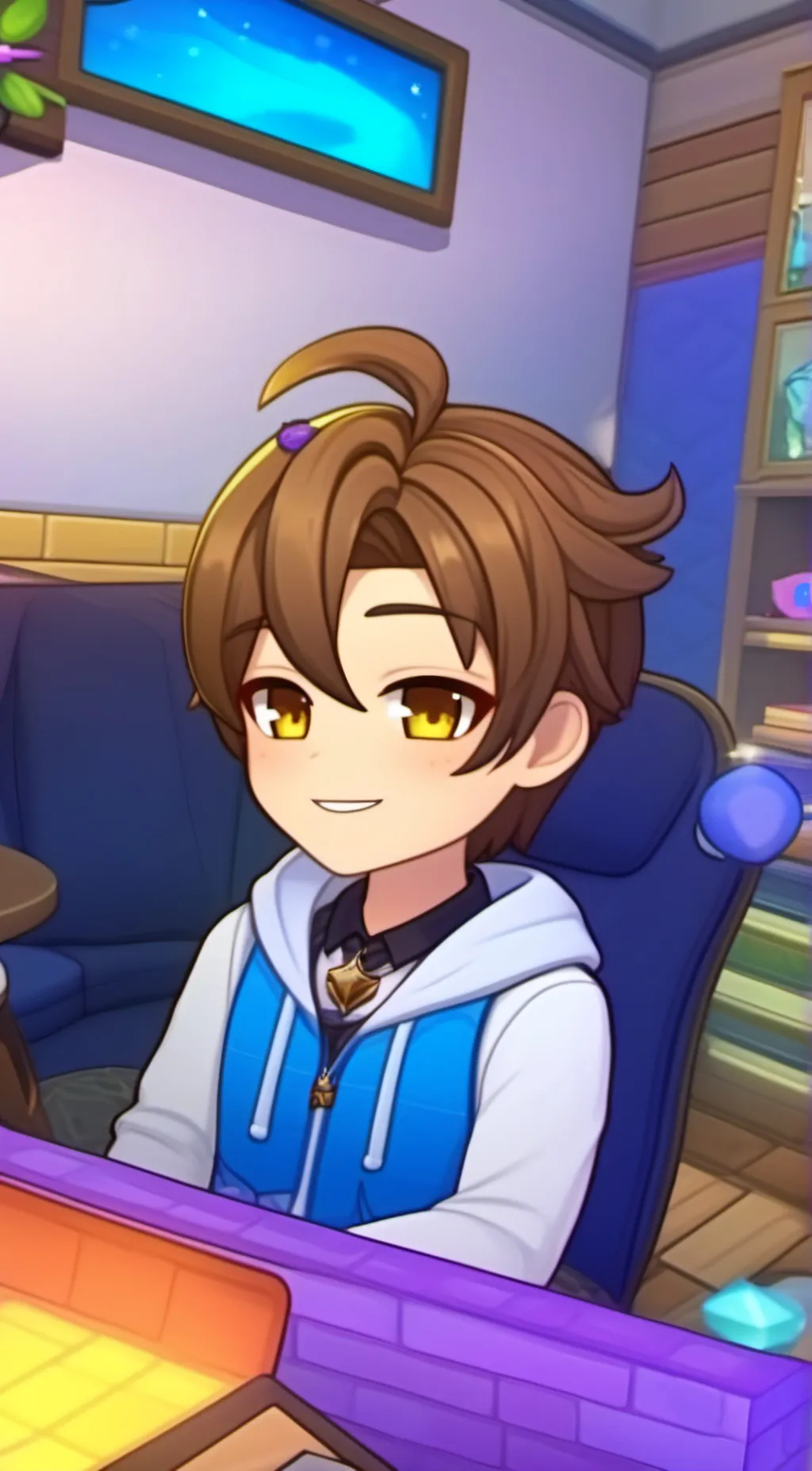 ai character: Glitch background