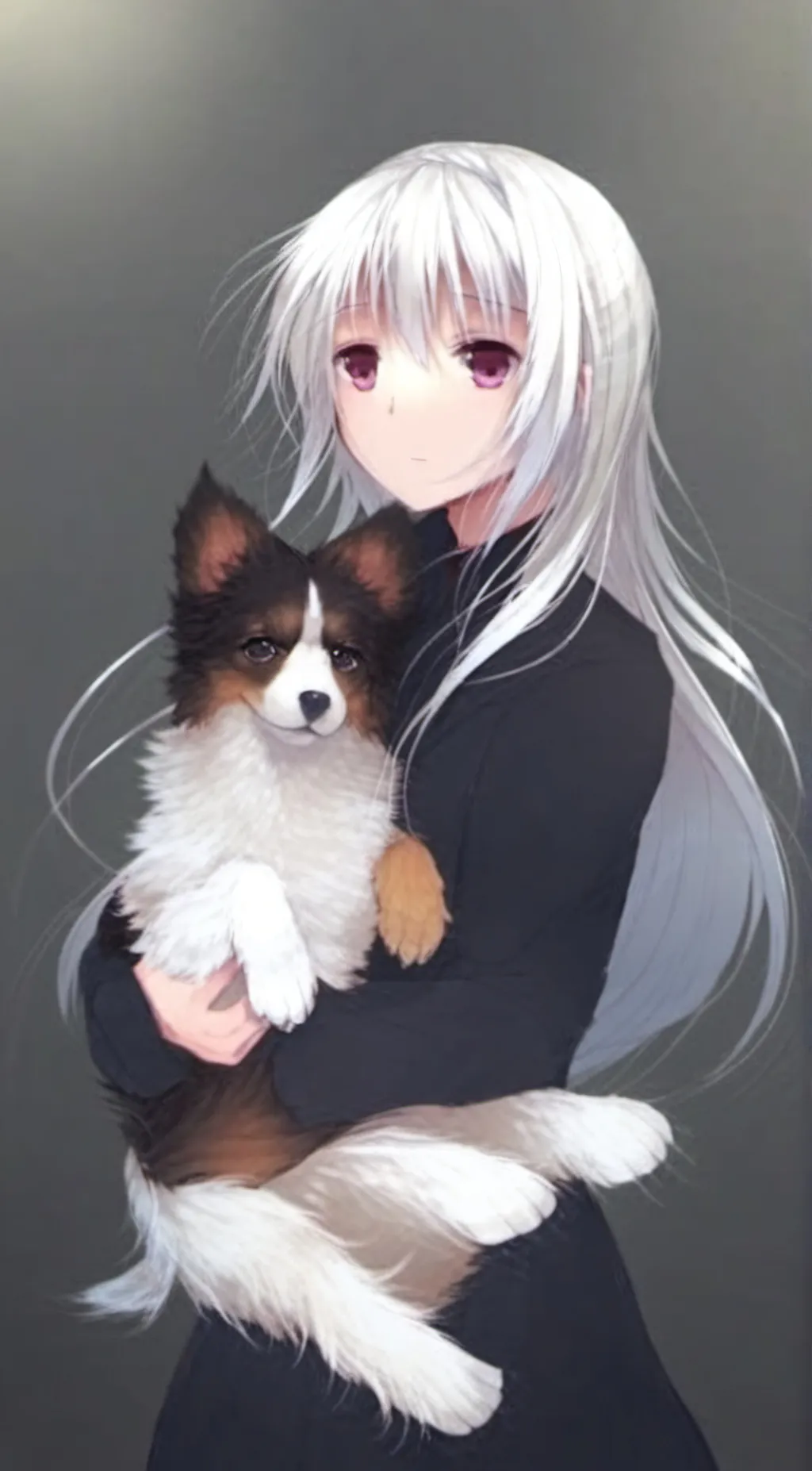 ai character: snow background