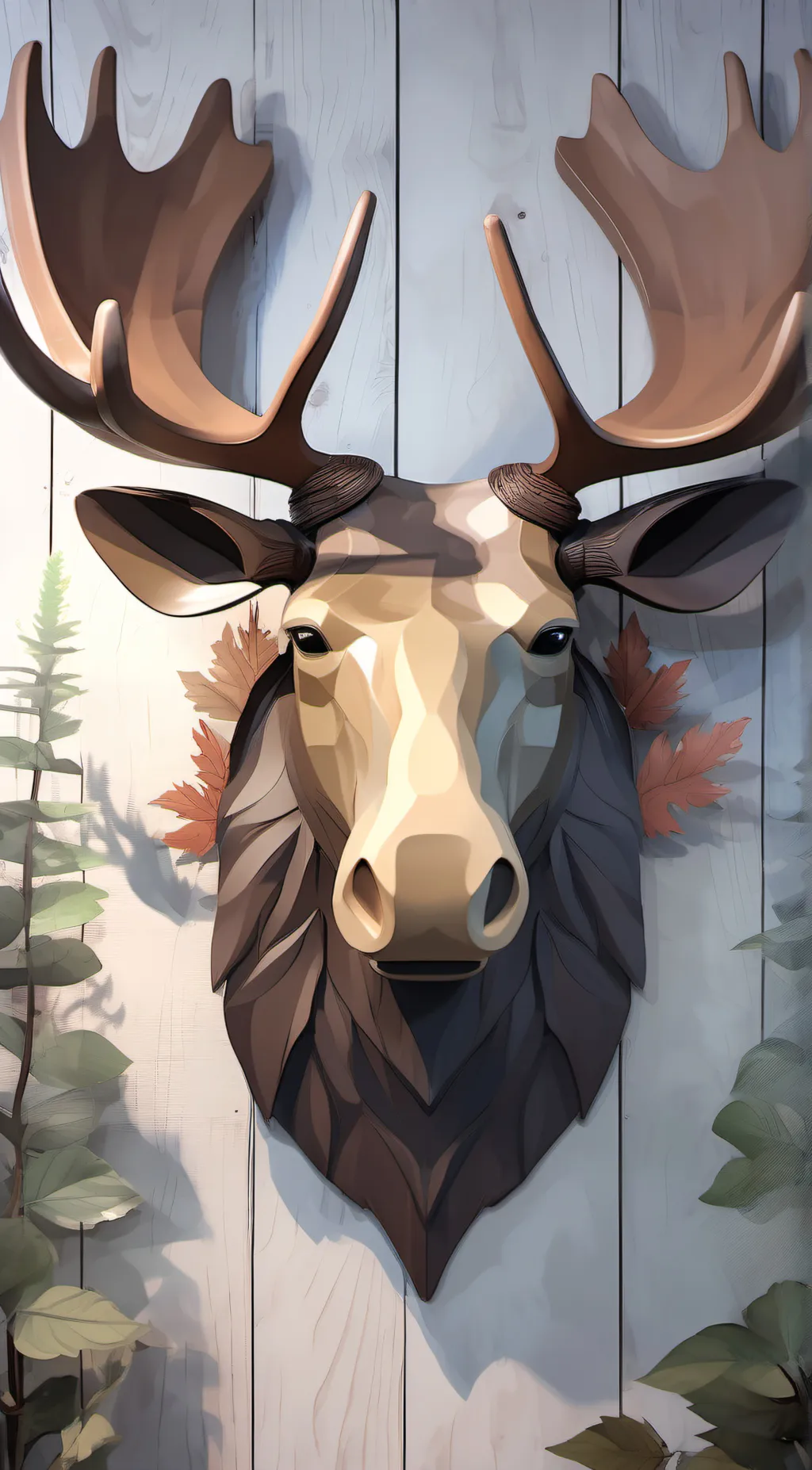 ai character: Stuffed Moose  background