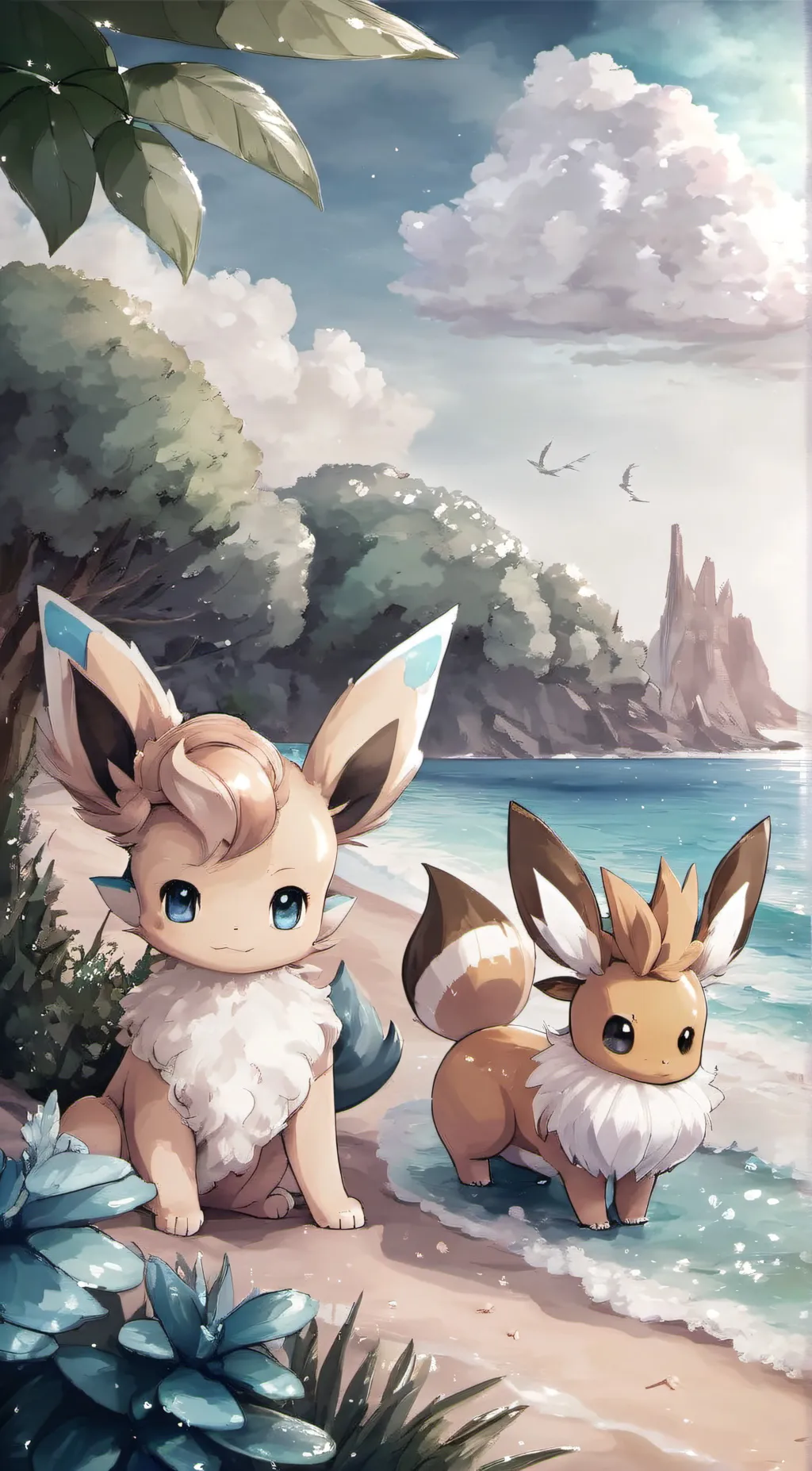 ai character: Aqua background