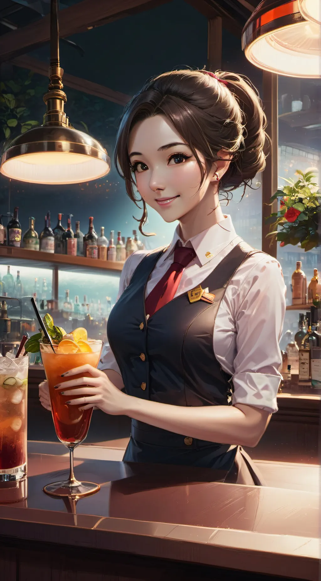ai character: Waitress Emily background