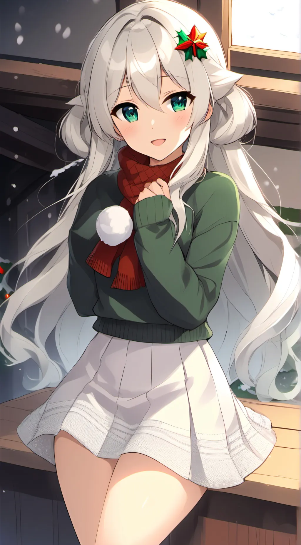 ai character: MHA boys christmas background