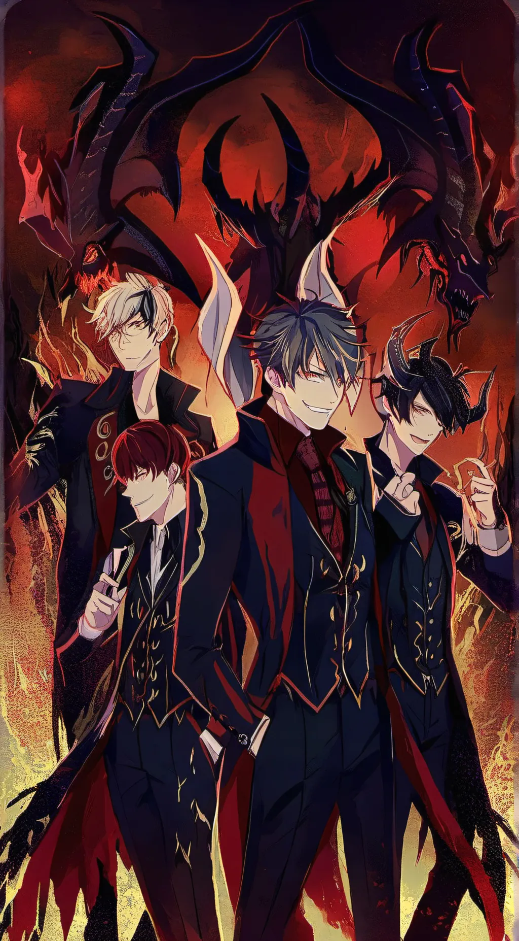 ai character: 4 demon boys background
