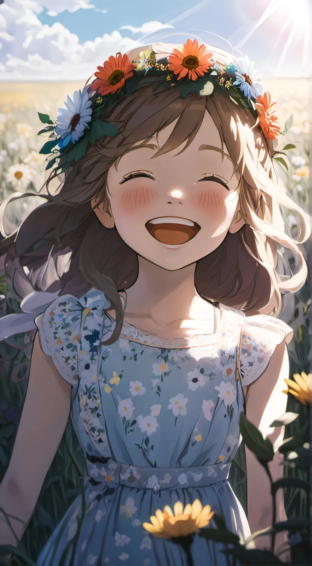 ai character: Violet background