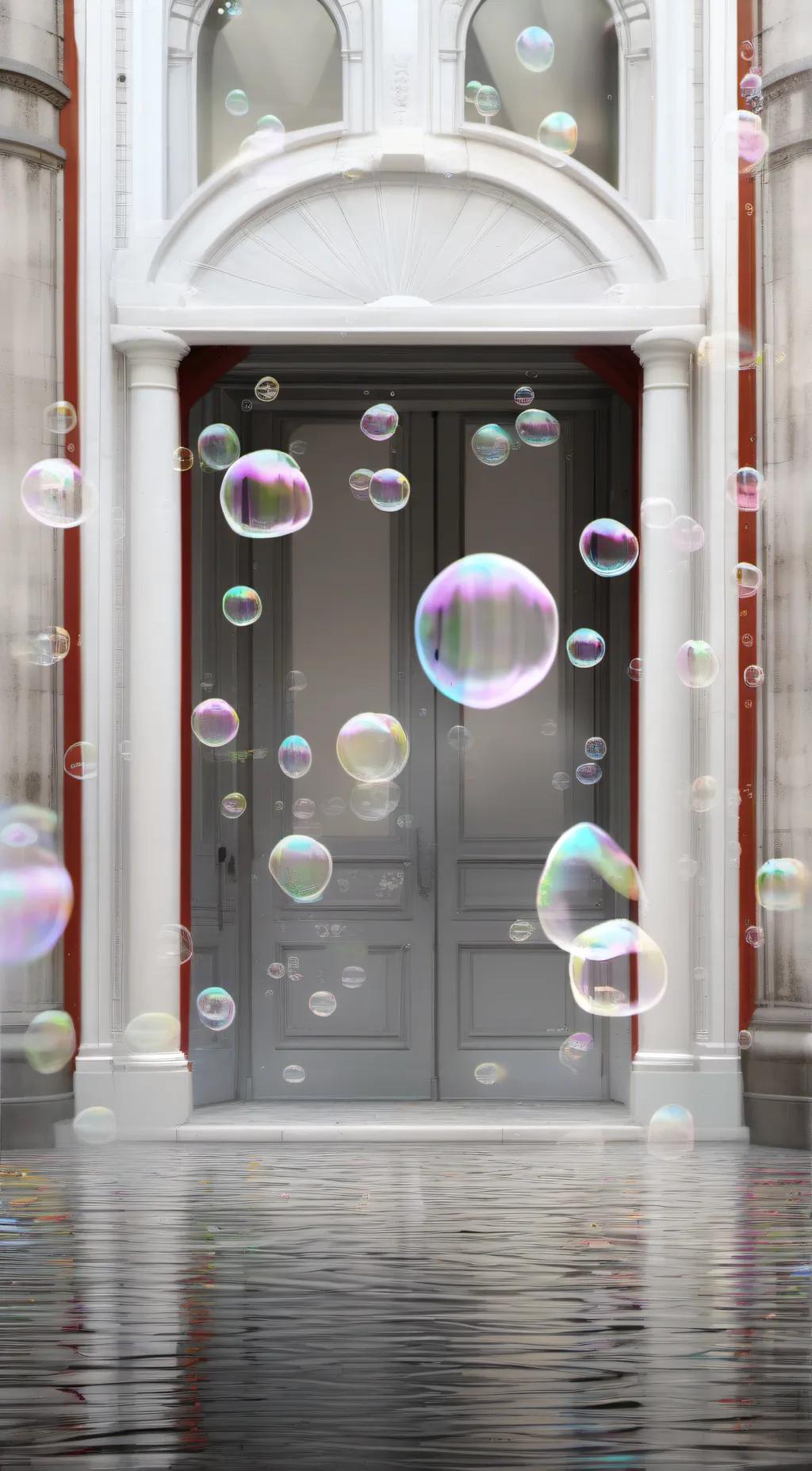 ai character: bubble background