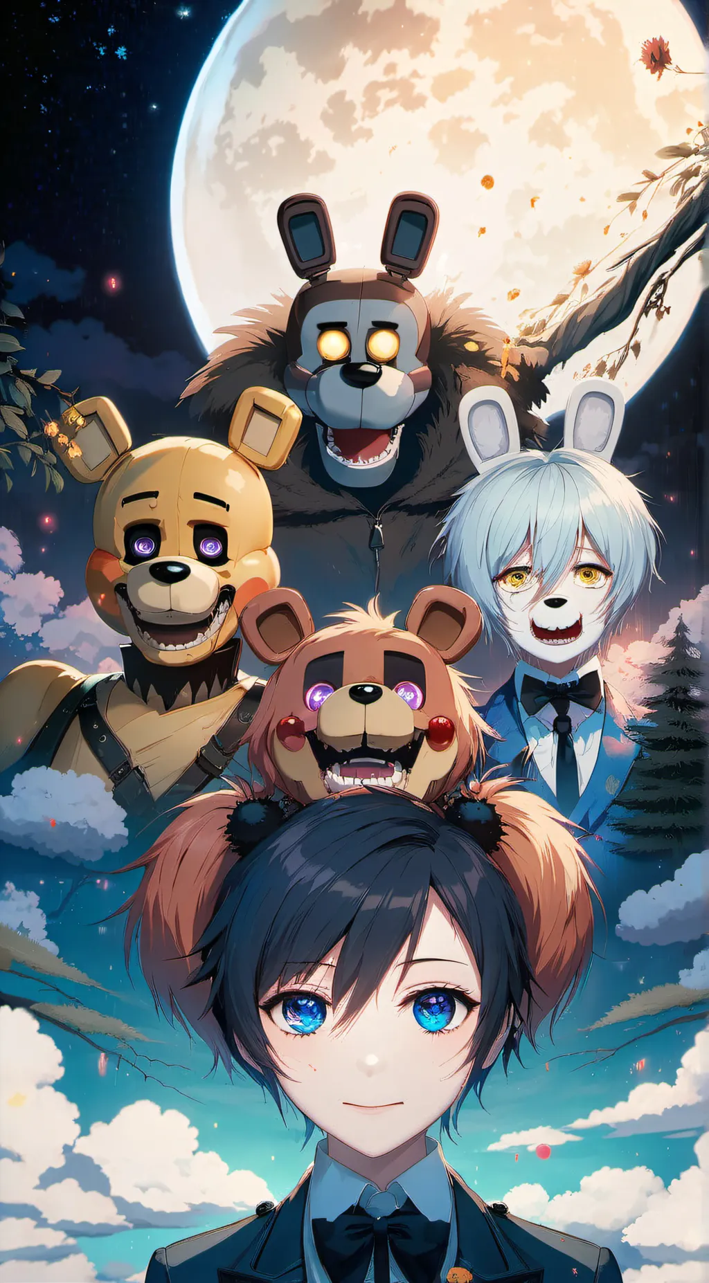 ai character: Moon background