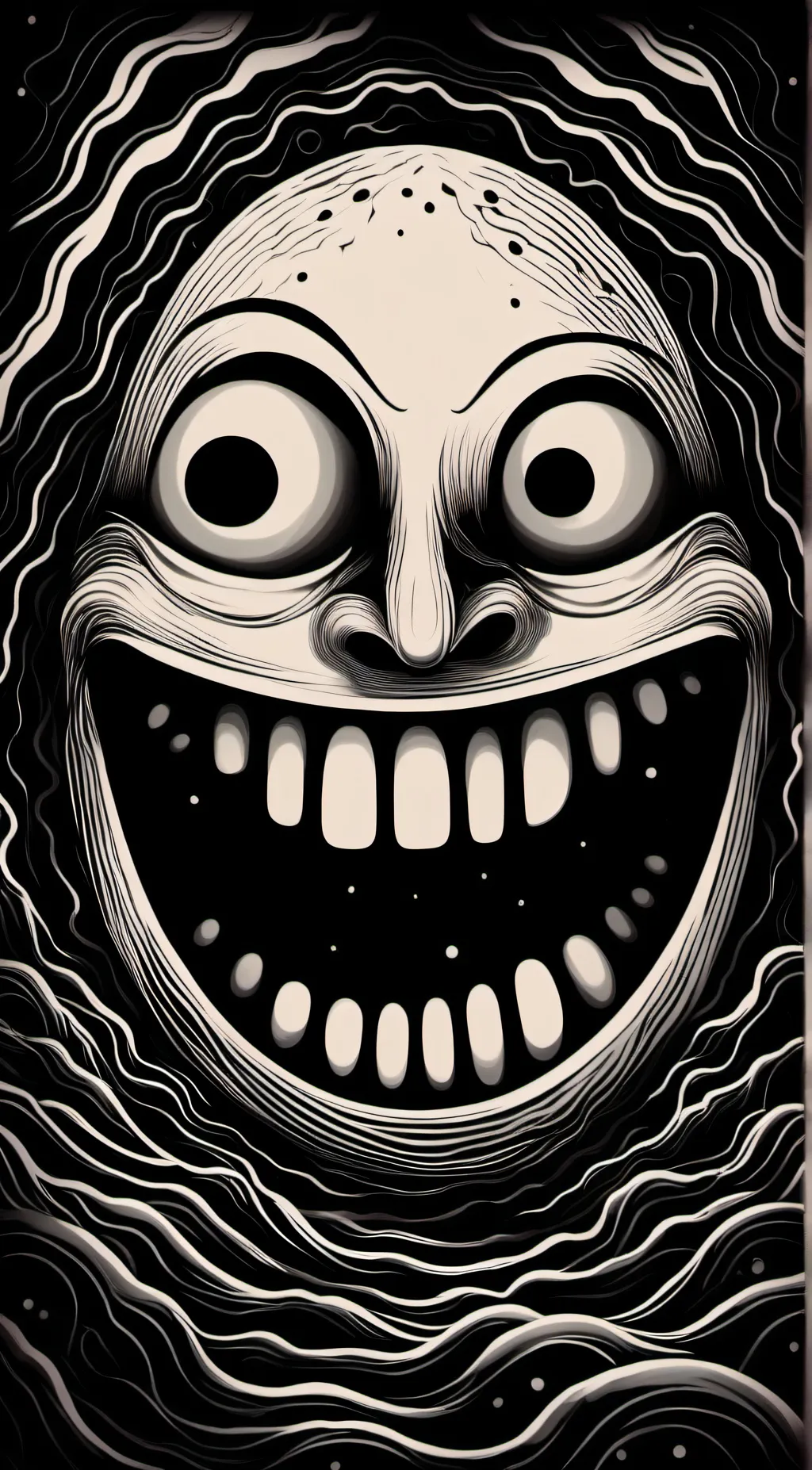 ai character: The Moon Smiles background