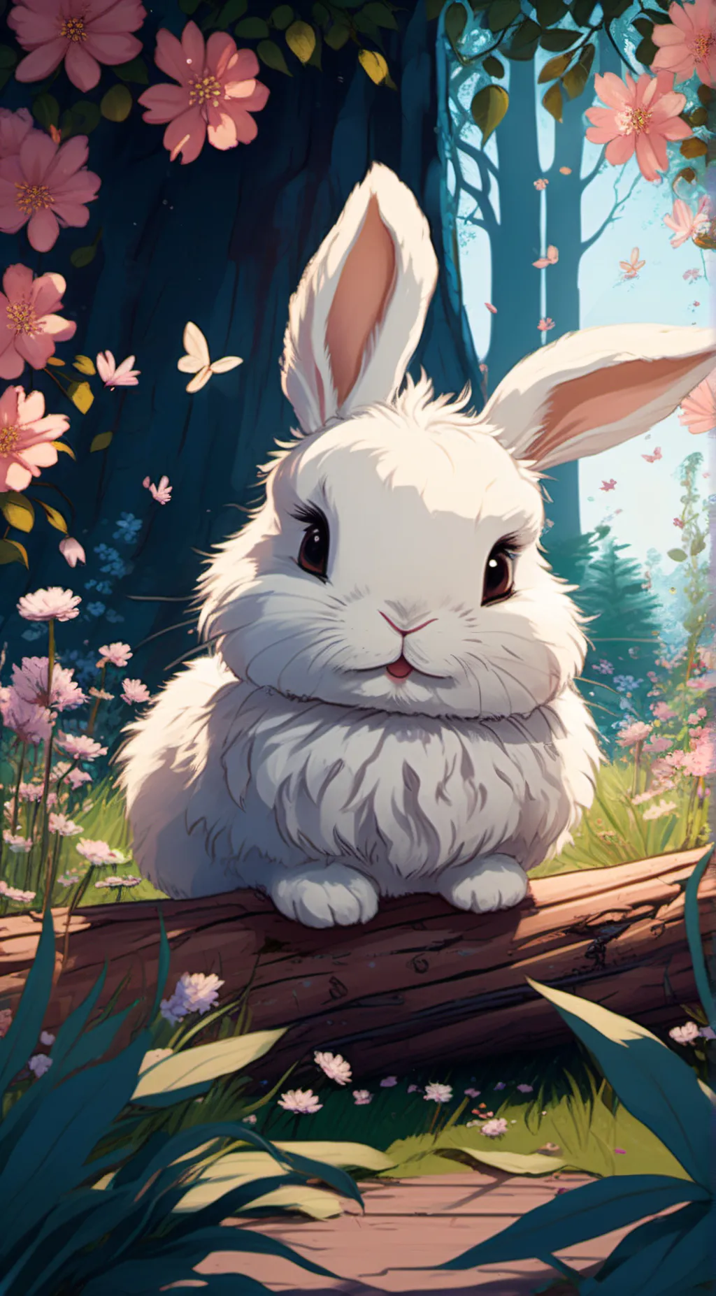 ai character: Fuzzy🌸 background