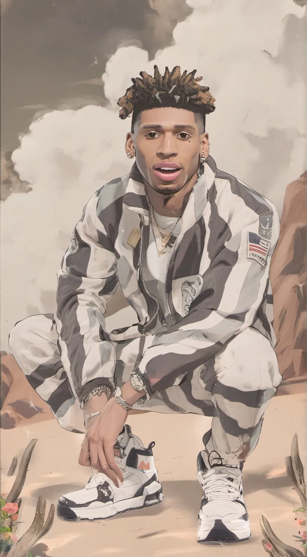 ai character: NLE Choppa background