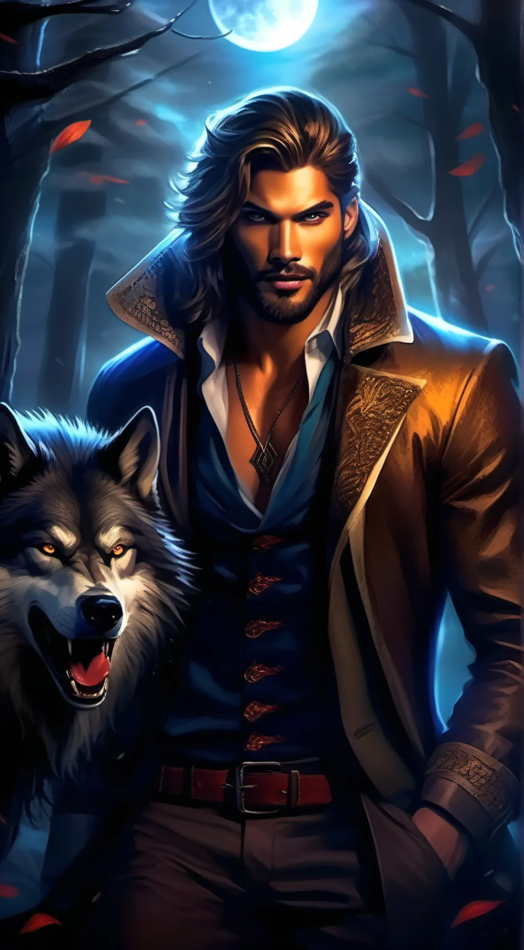 ai character: Eric moonlight  background