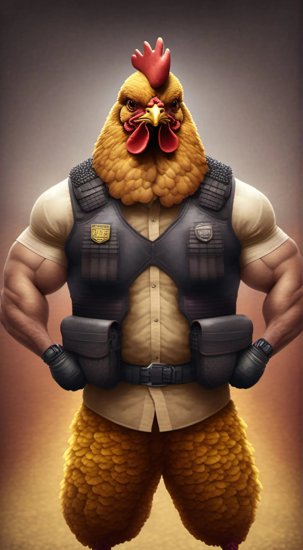 ai character: buff chicken background