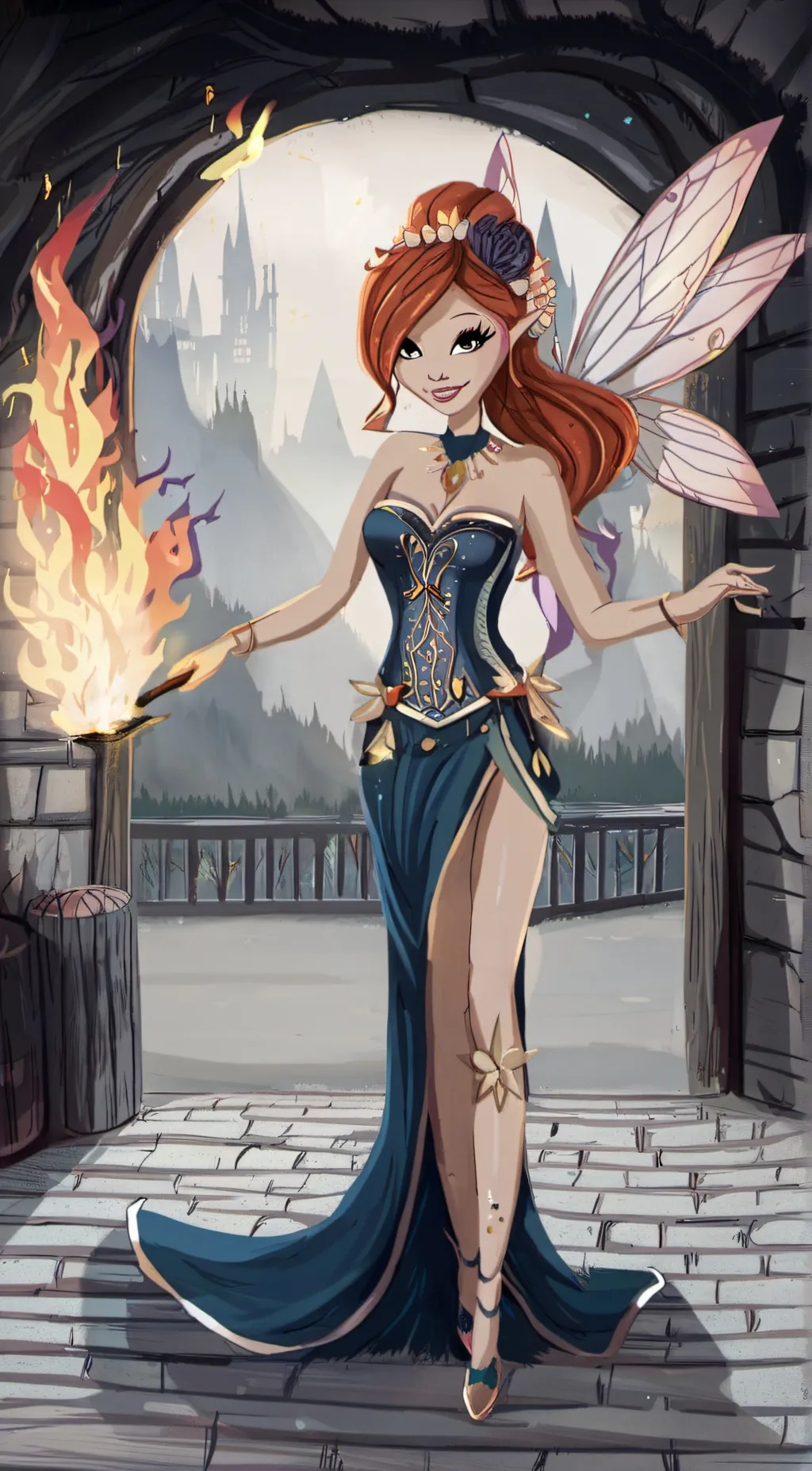 ai character: Bloom background