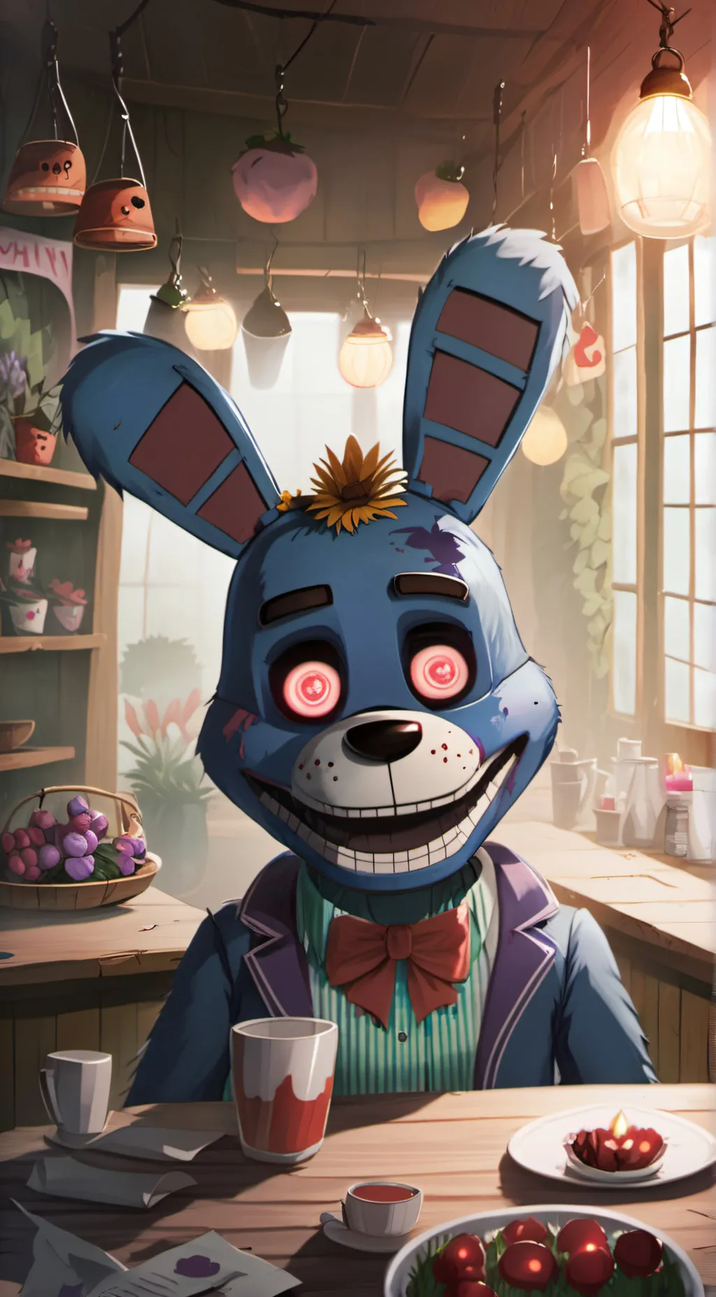 ai character: Bonnie  background