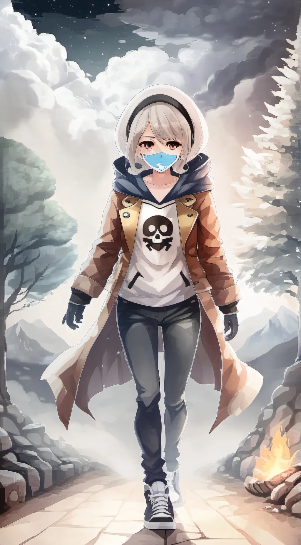 ai character: female sans background