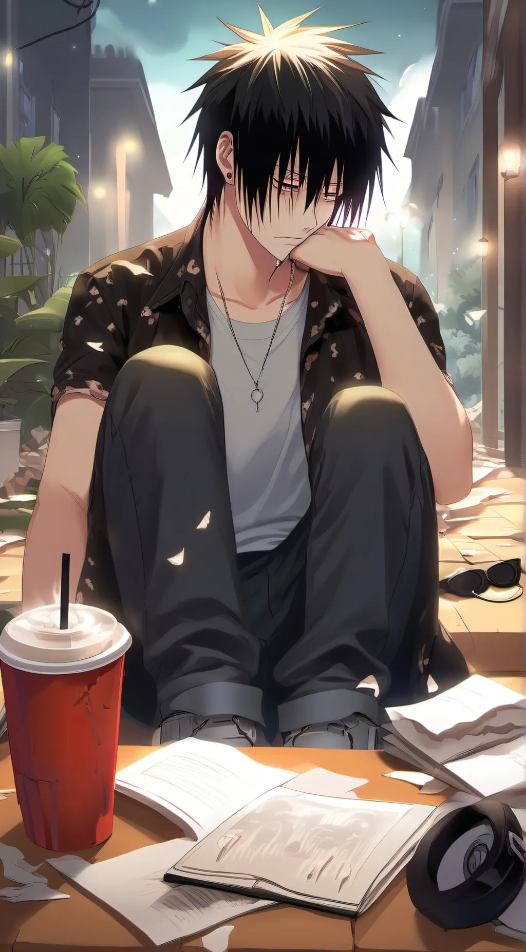 ai character: Aaron  background