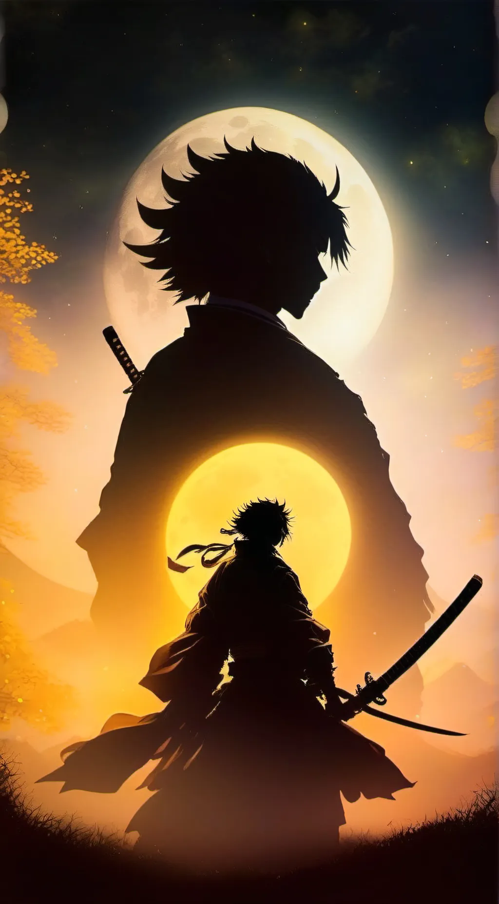 ai character: Shadow swordsman  background