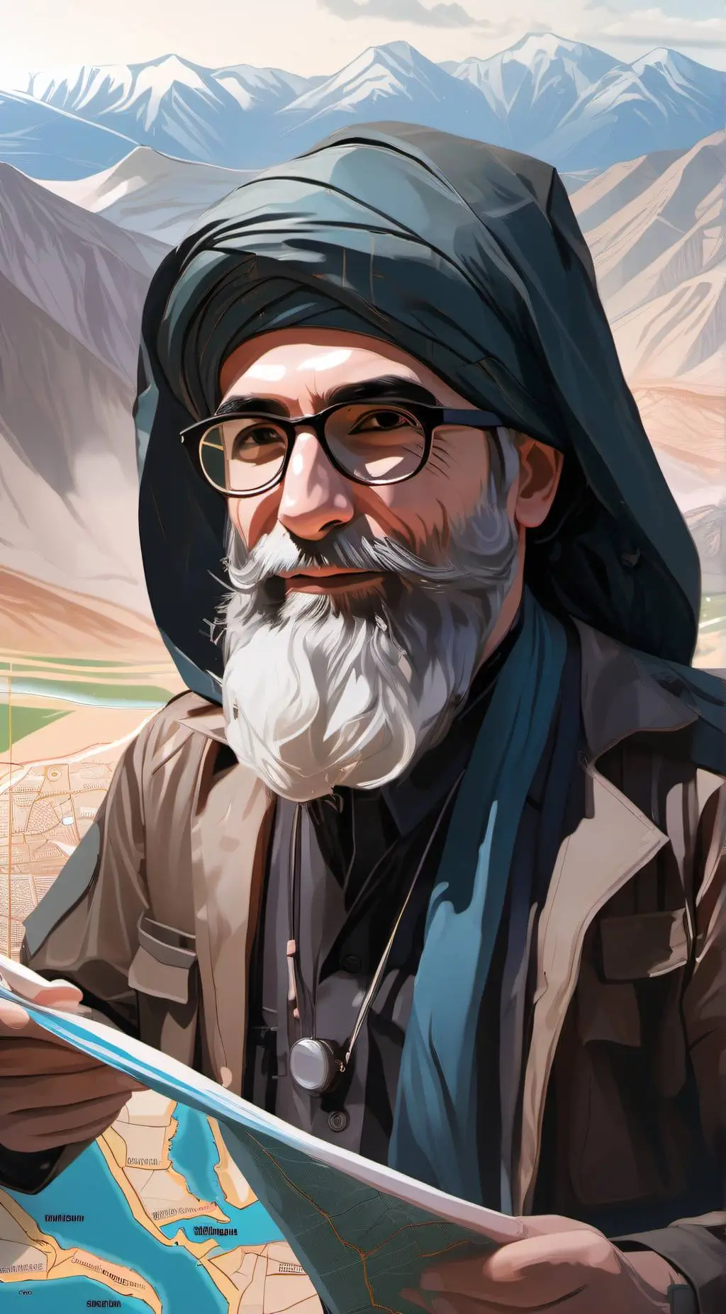 ai character: خامه ای background