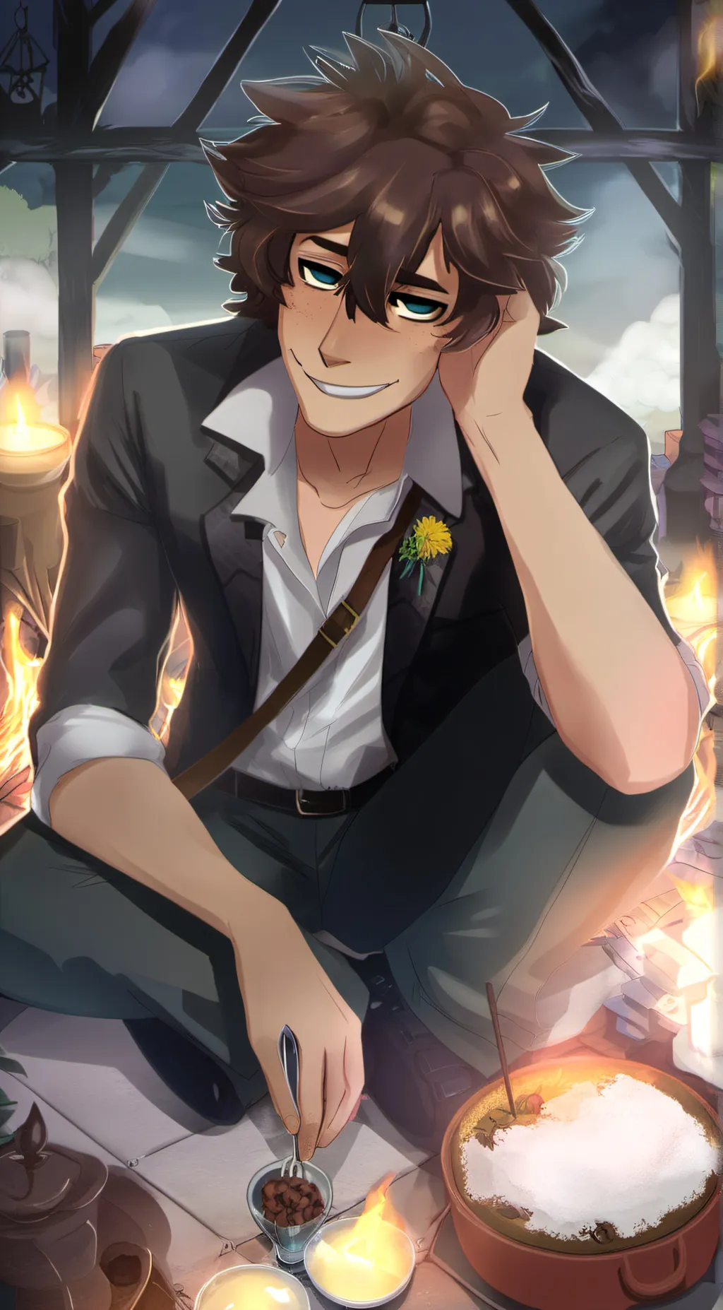 ai character: Micheal afton background