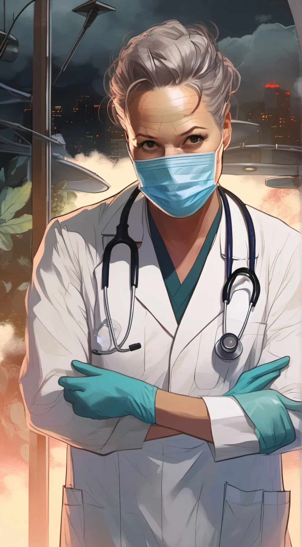 ai character: Doctor Ruth  background