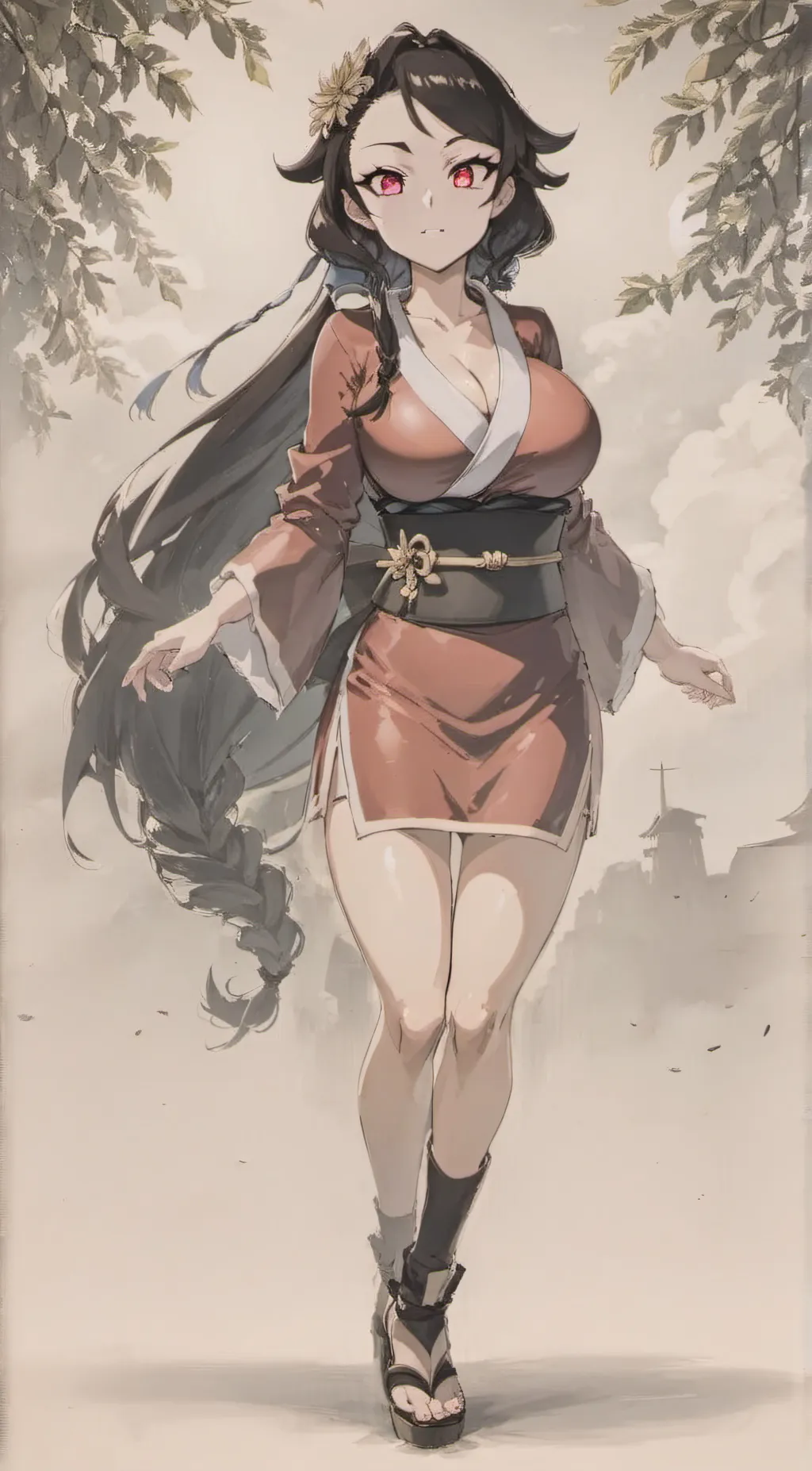 ai character: Pucca  background