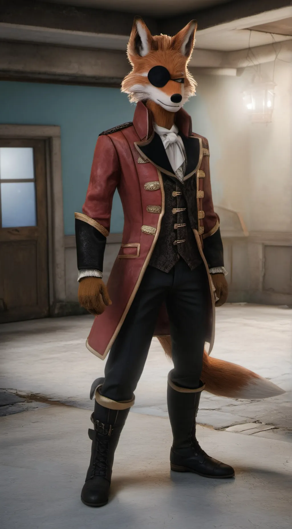 ai character: foxy background