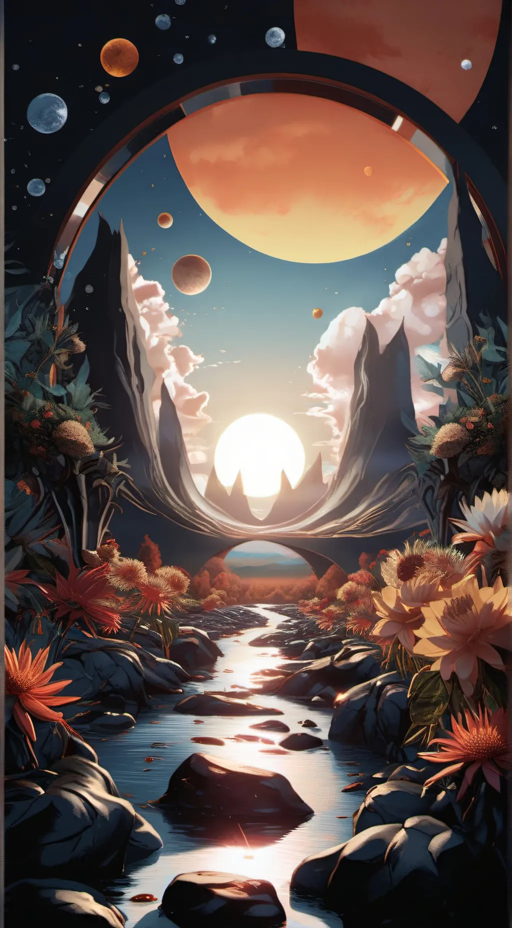 ai character: sun background