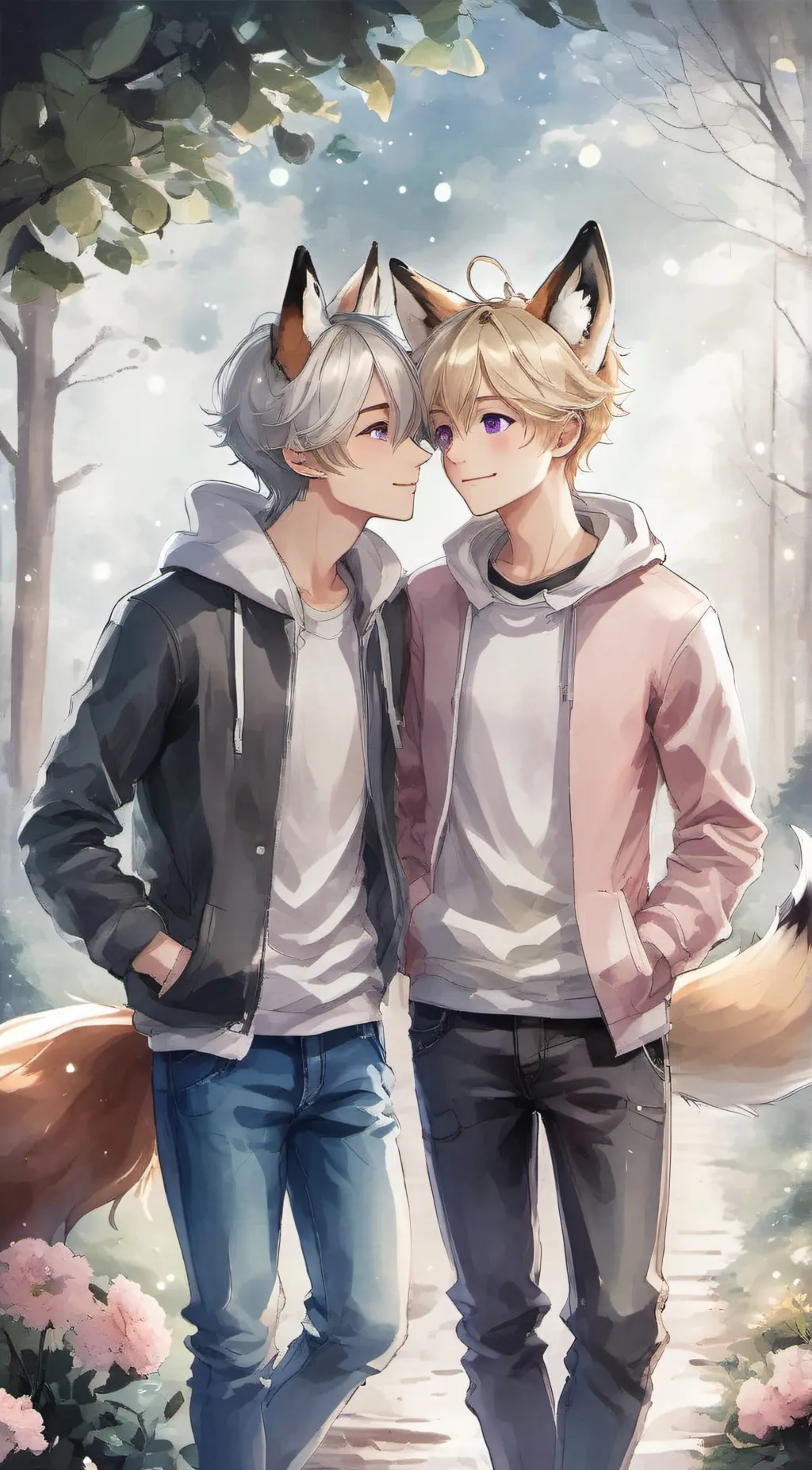 ai character: alex/silver hair background