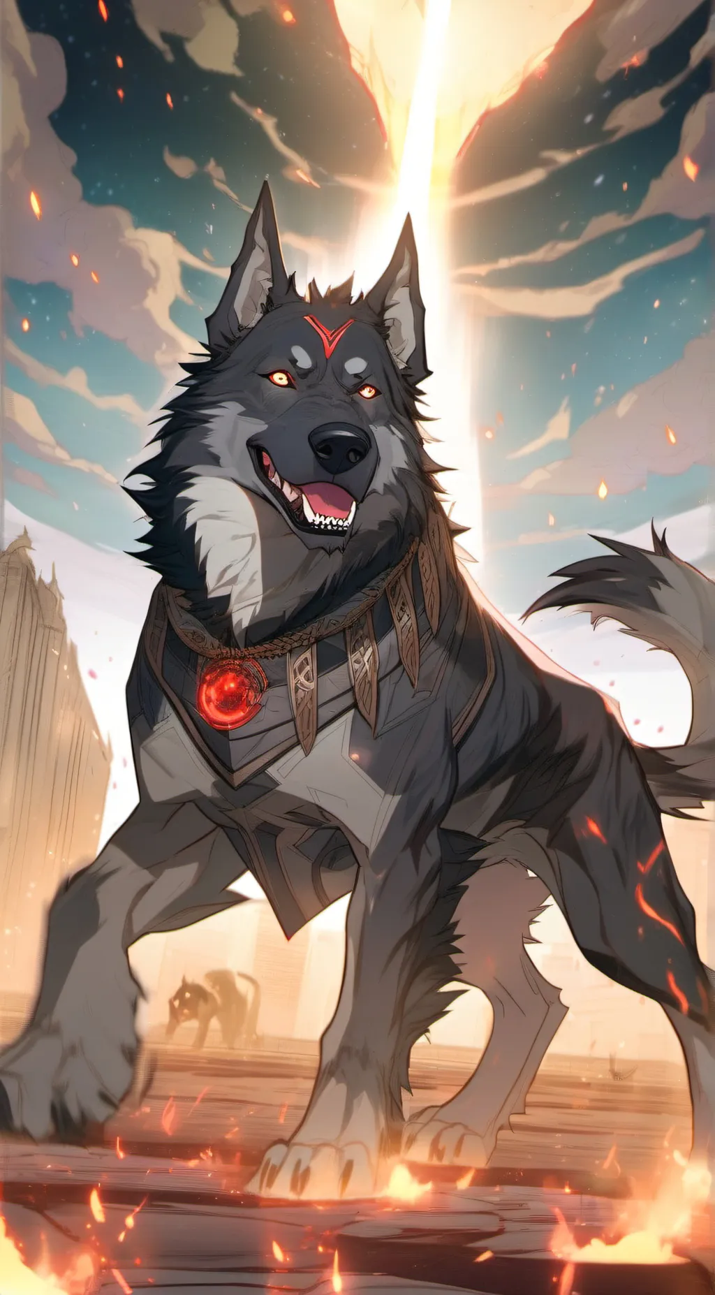 ai character: vortex background