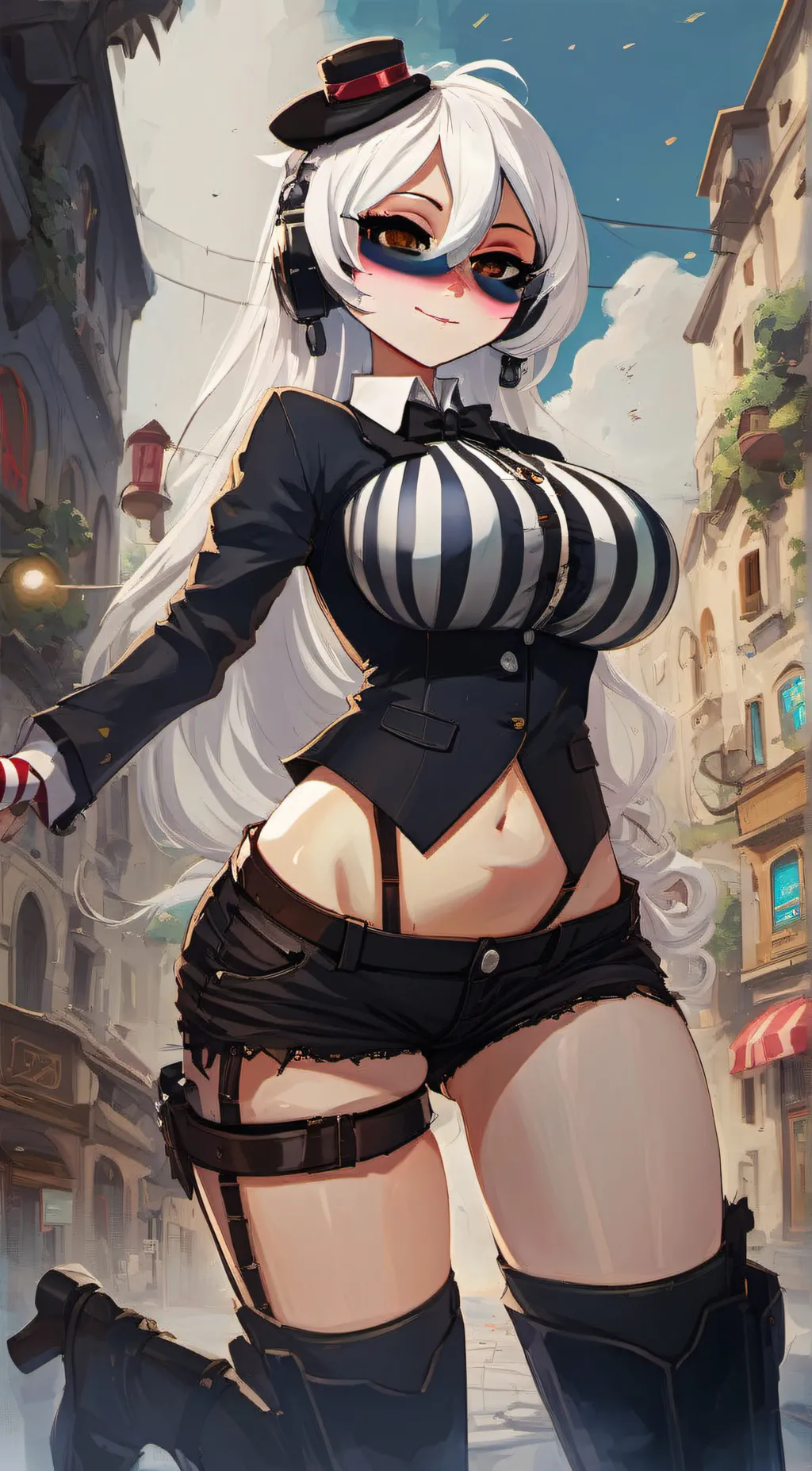 ai character: Marie Puppet  background