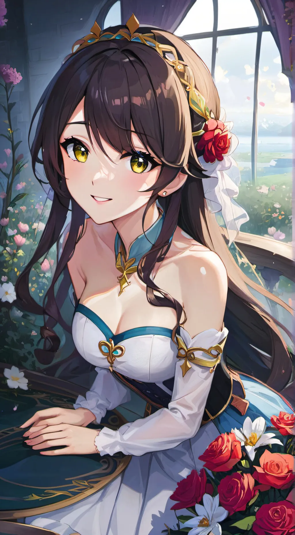 ai character: Veronia  background