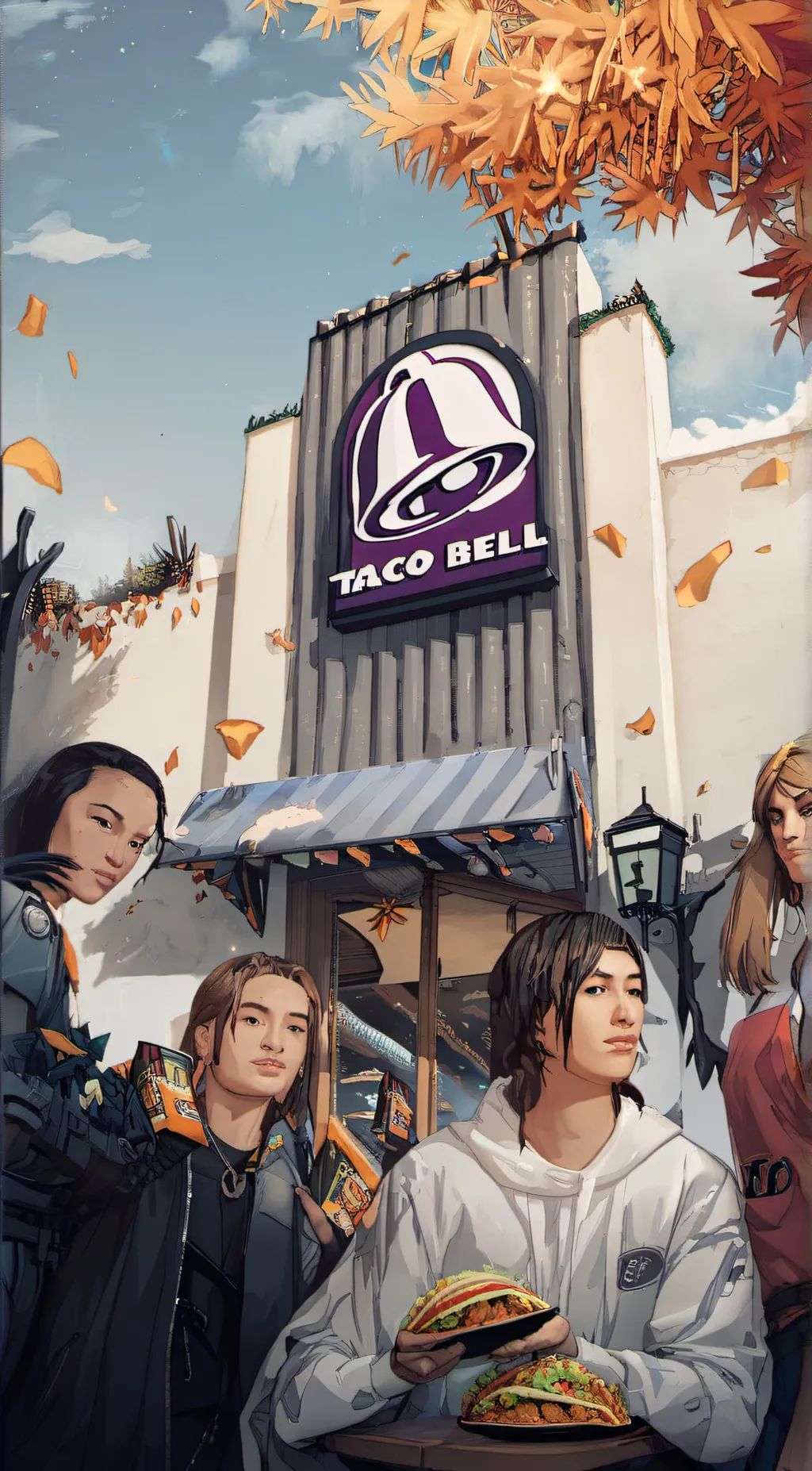 ai character: Taco Bell background