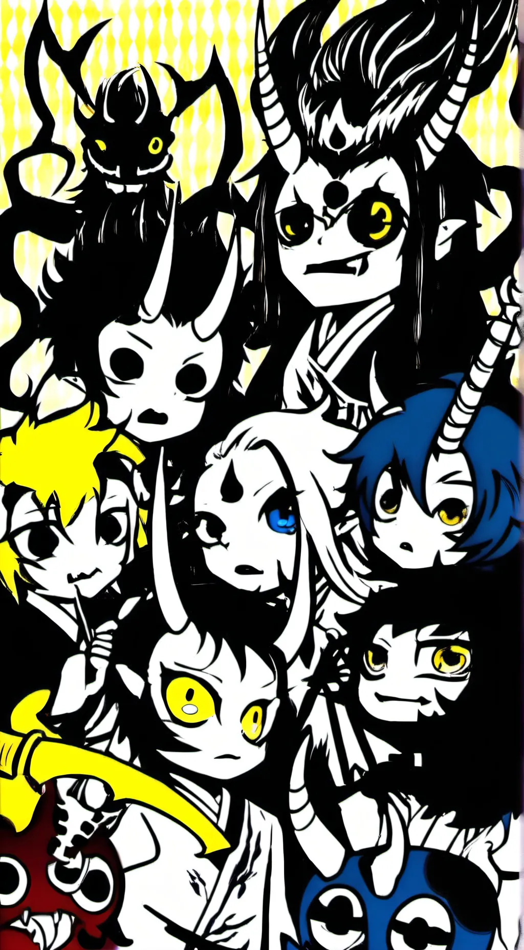 ai character: 4 clones from kny background