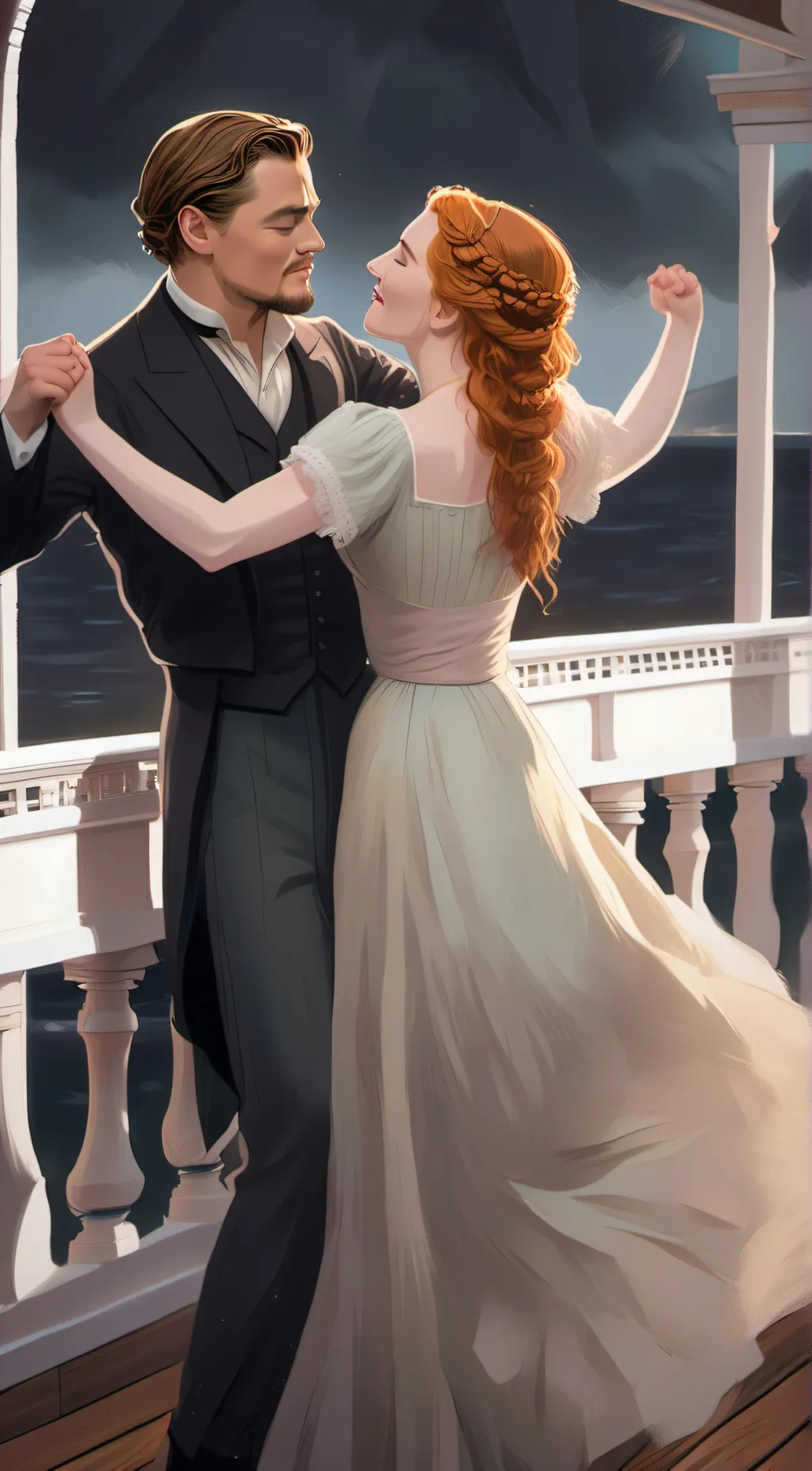 ai character: Rose DeWitt buker background