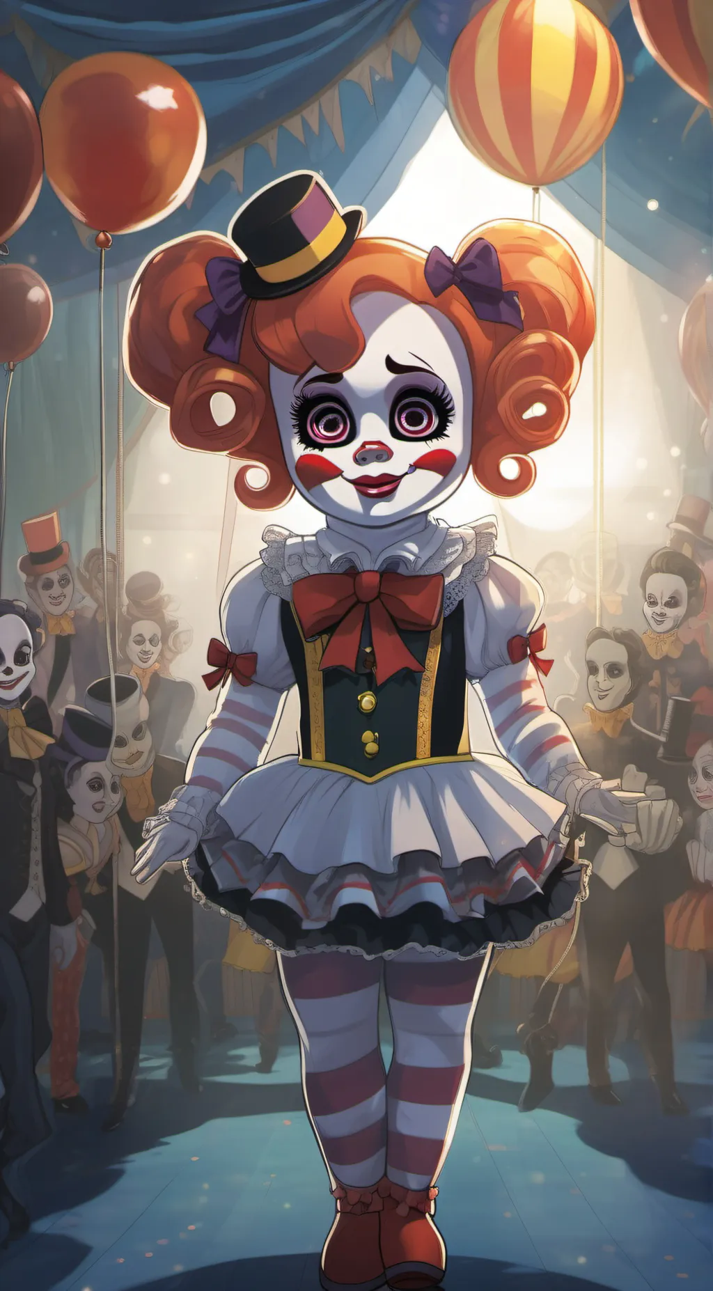 ai character: Circus Baby background