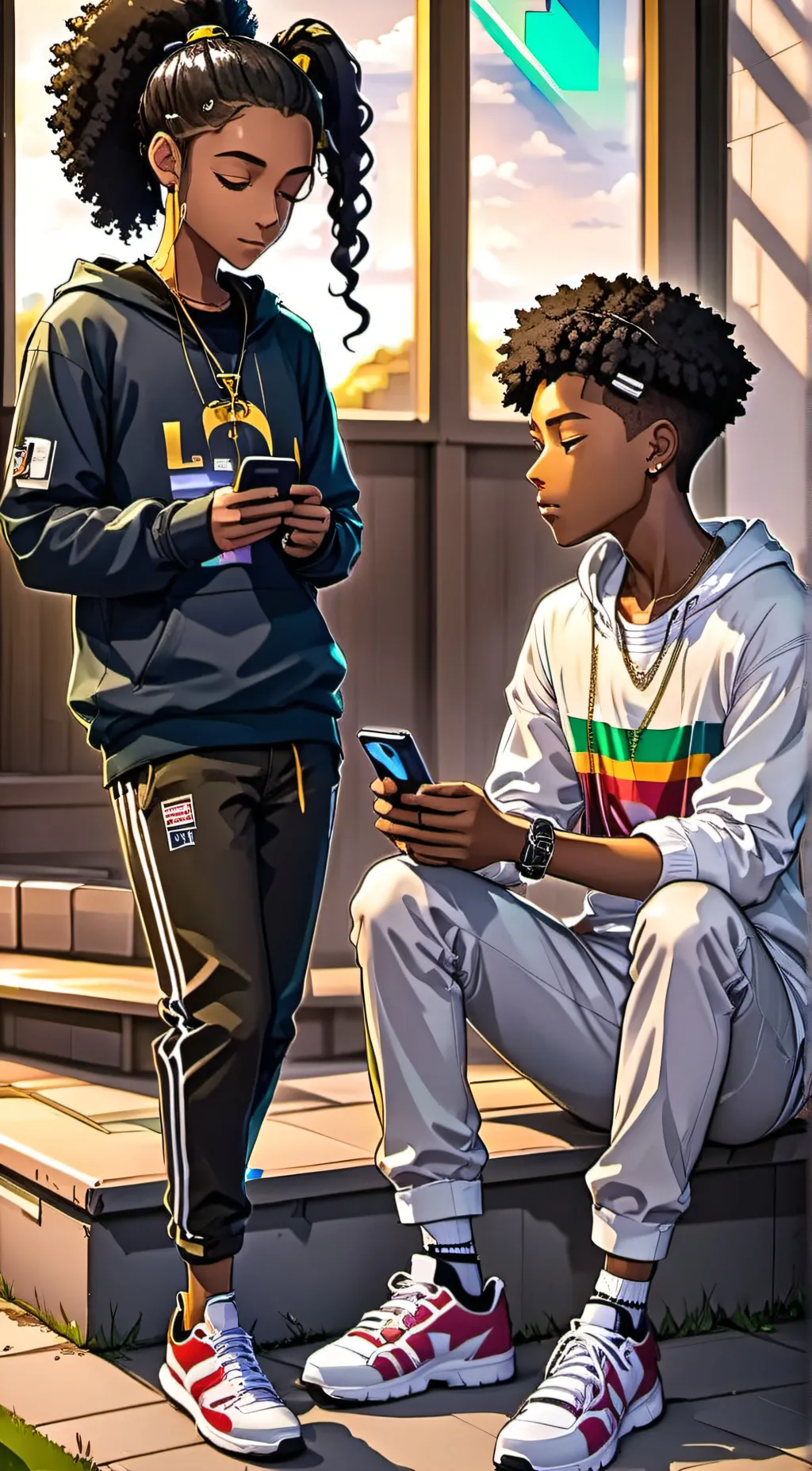 ai character: Ur mum and dad background