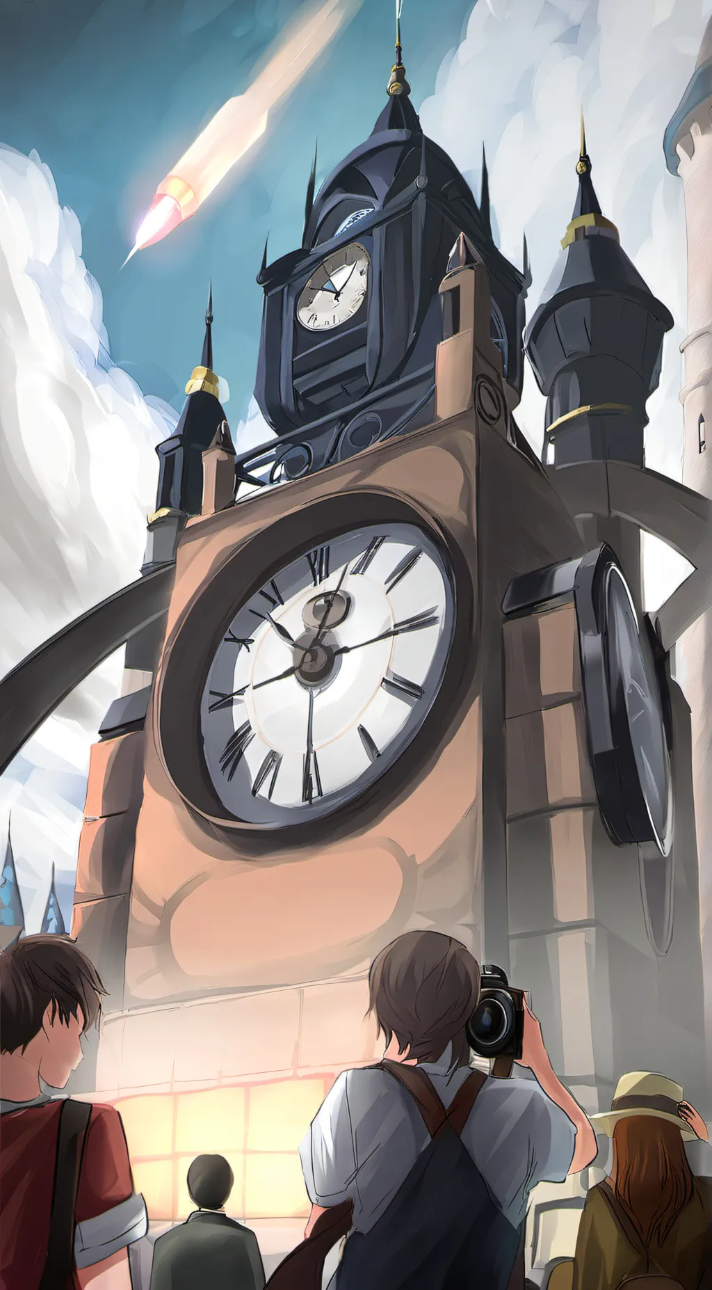 ai character: clock crew background