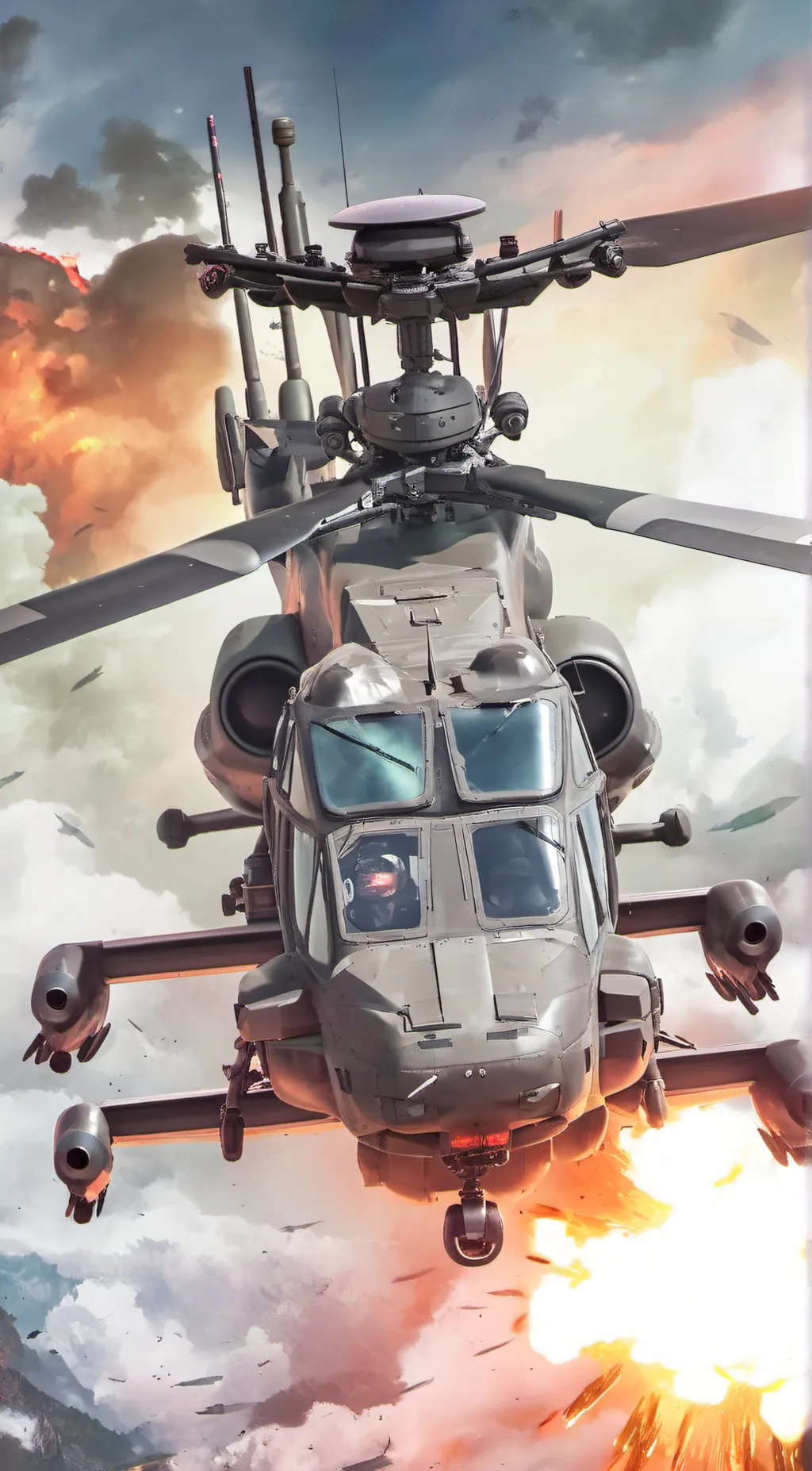 ai character: Attack Helicopter background