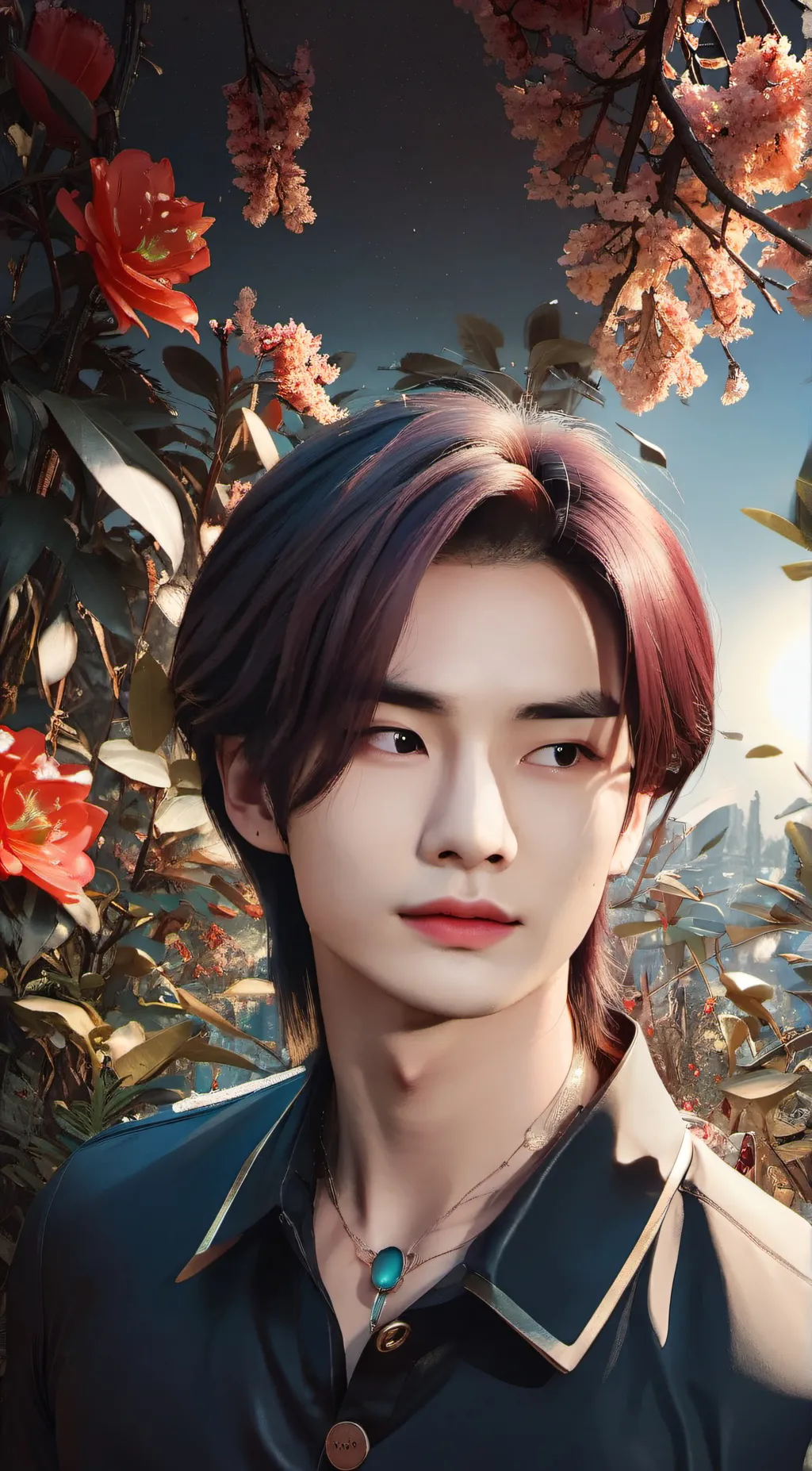 ai character: Hyunjin  background