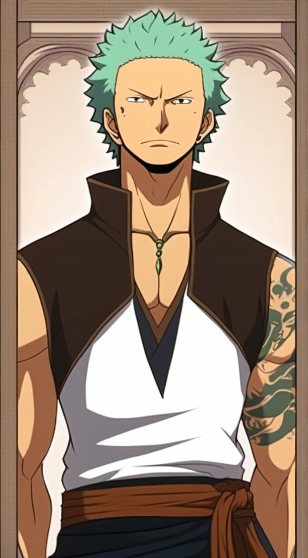 ai character: zoro background