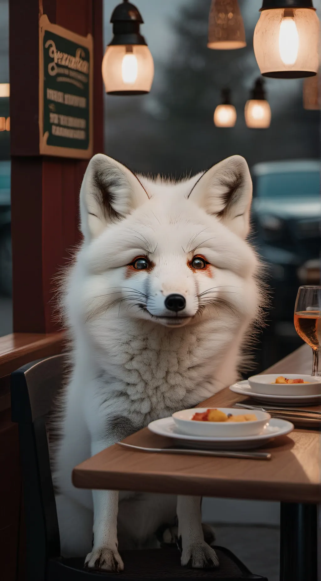 ai character: Foxy the baby  background