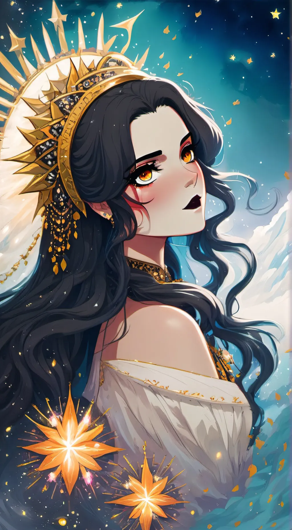 ai character: Galaxia background