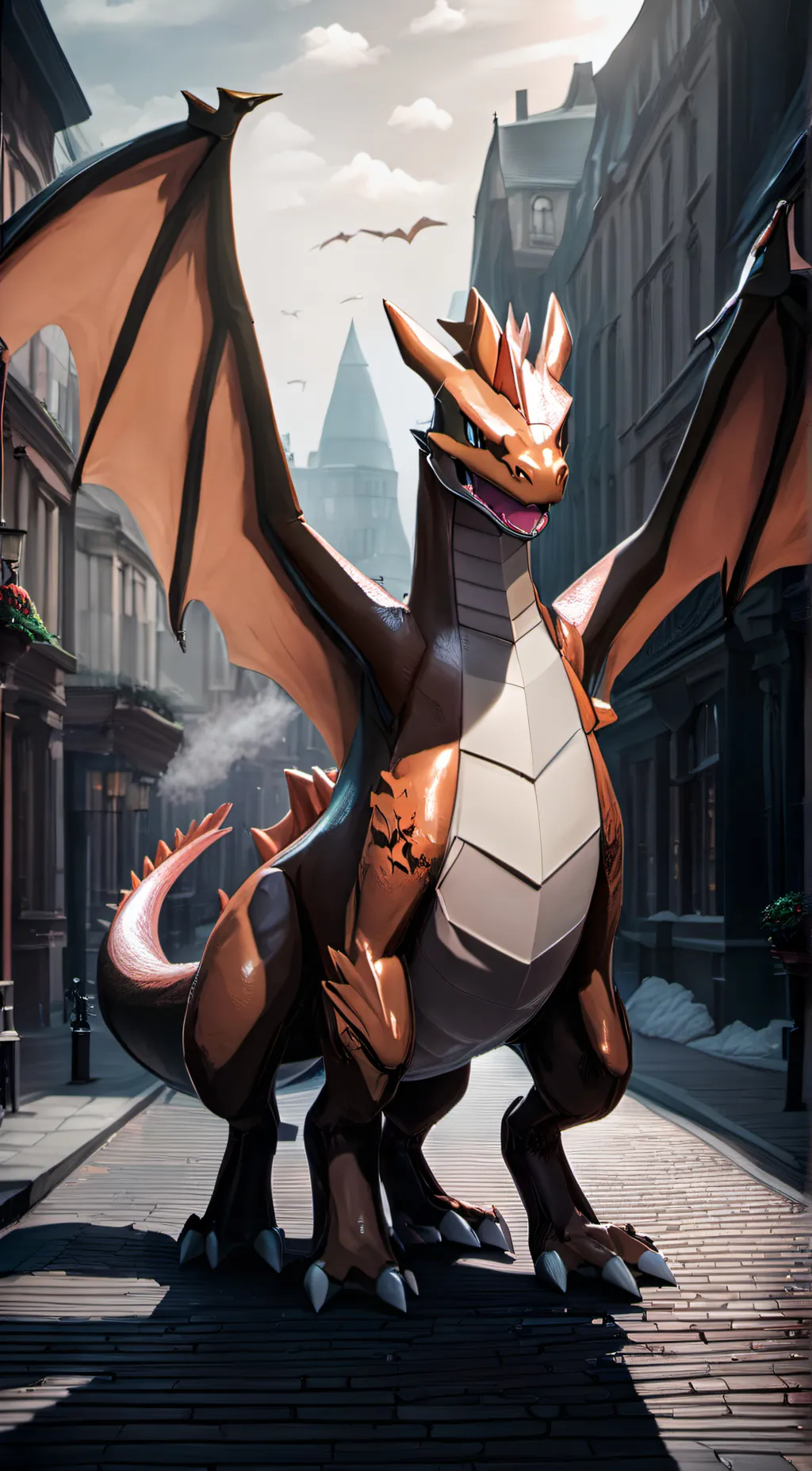 ai character: charizard  background