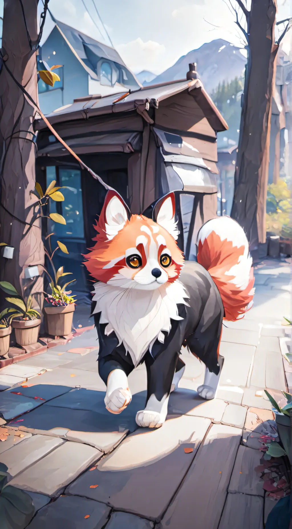 ai character: ginger background