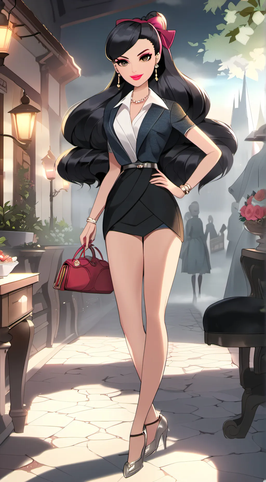 ai character: Barbie background