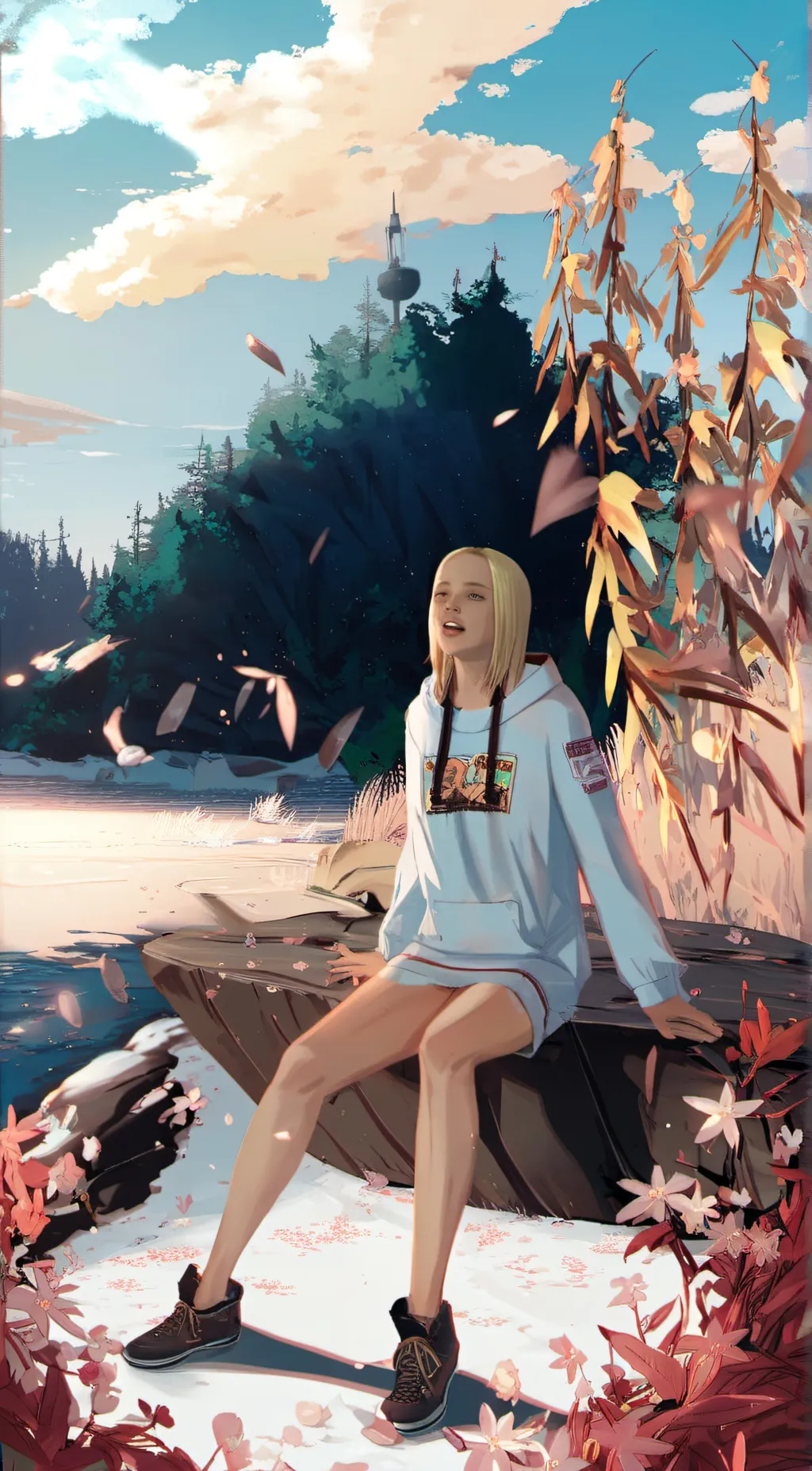ai character: Billie Eilish😀😍 background