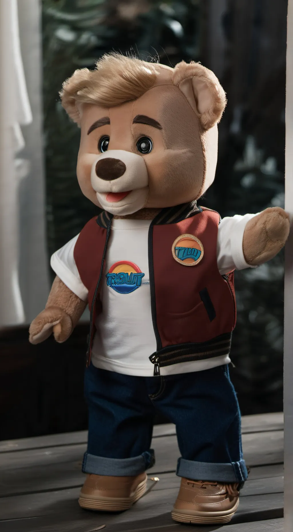 ai character: teddy ruxpin background