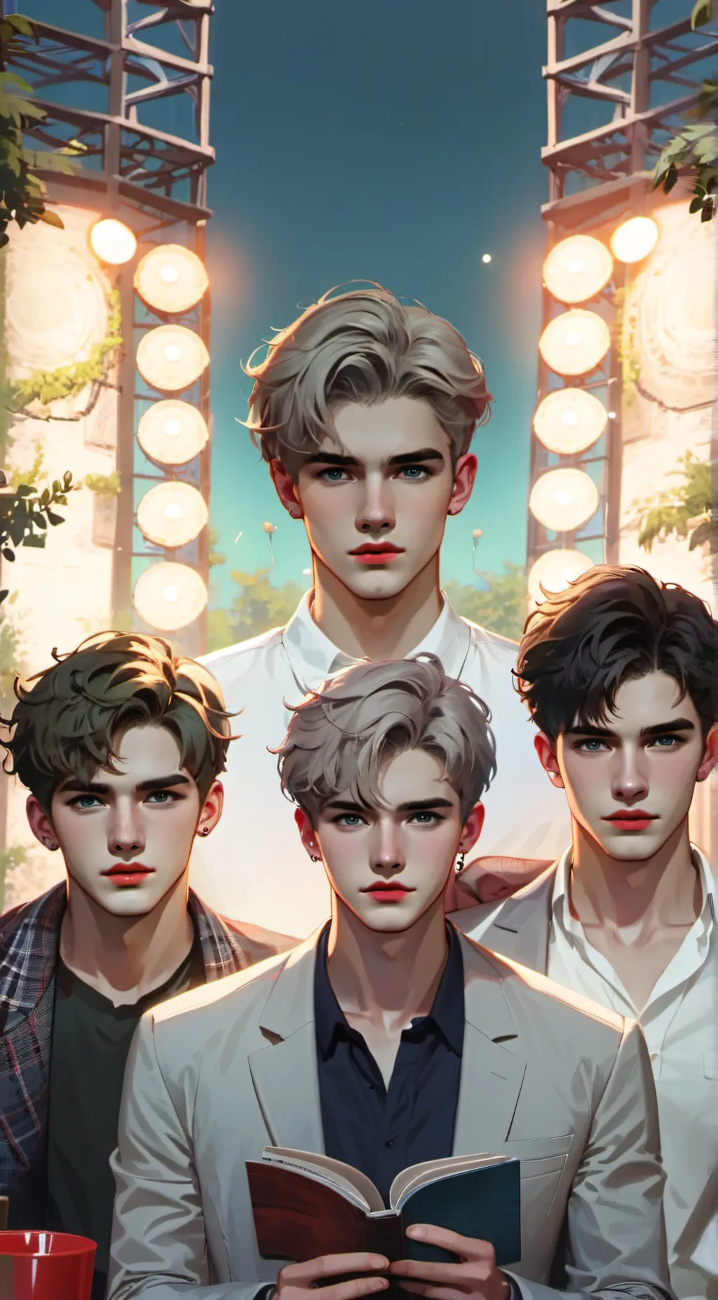 ai character: Jack,Leo,Josh,Luke background