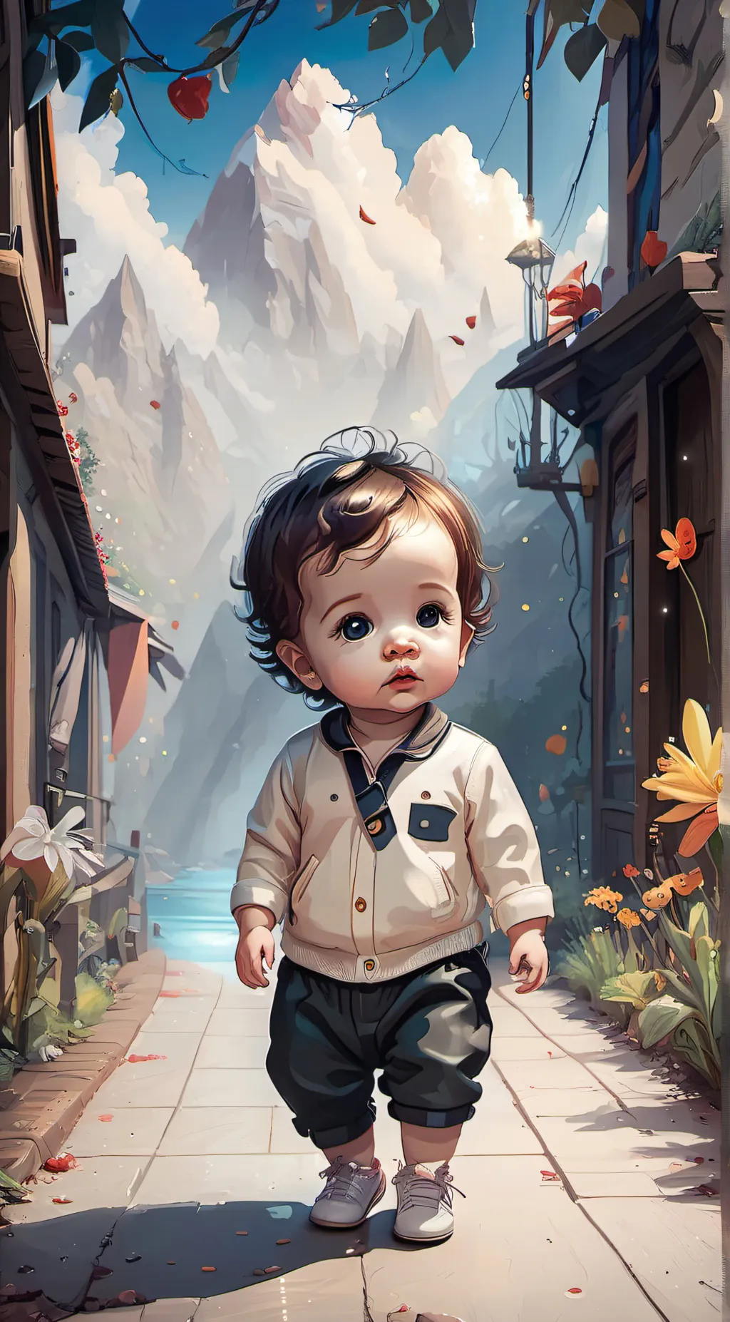 ai character: baby background