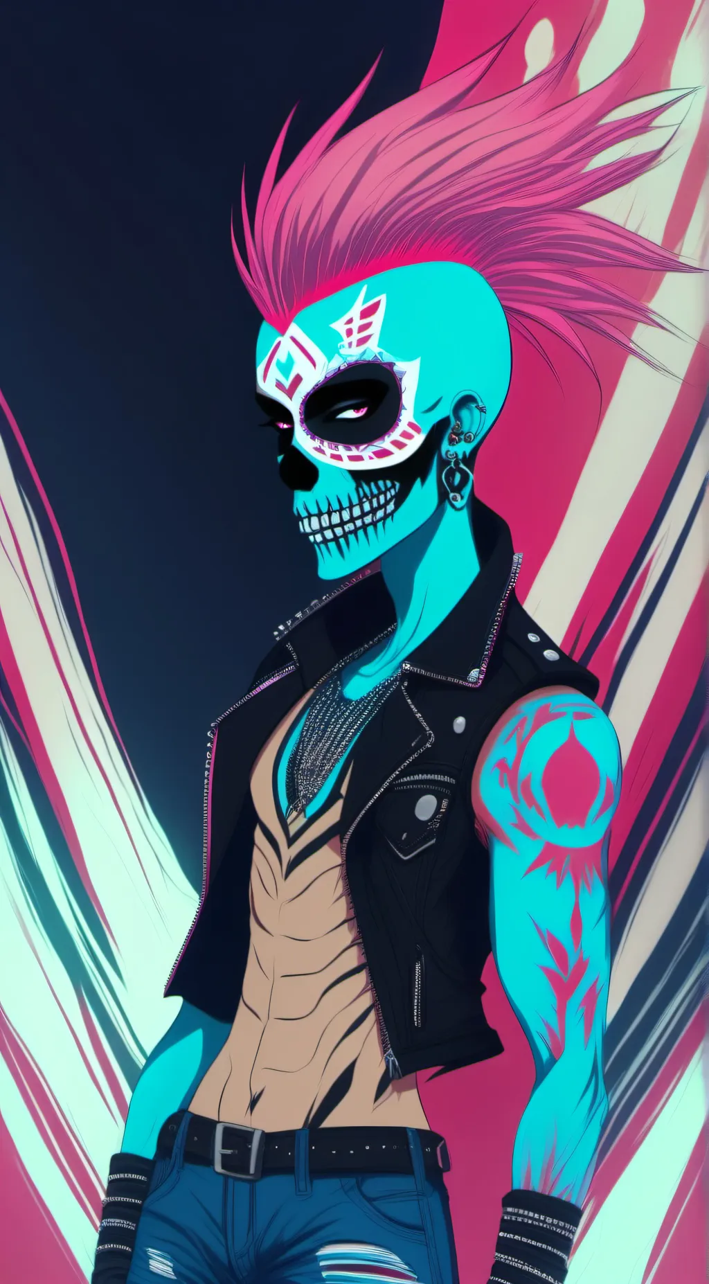 ai character: Punkface background