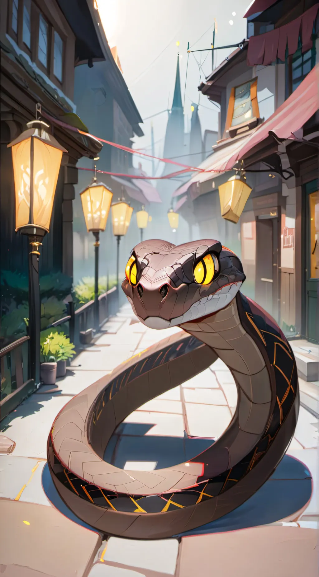 ai character: evil snek background